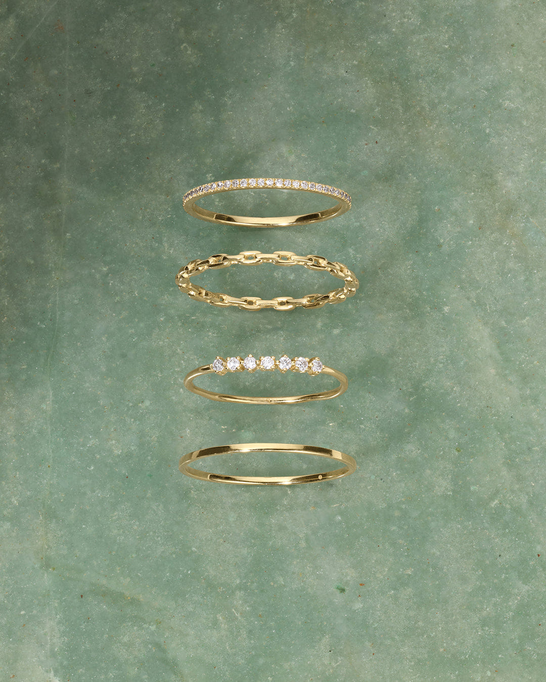 Fine 14K Diamond Bar Eternity Ring
