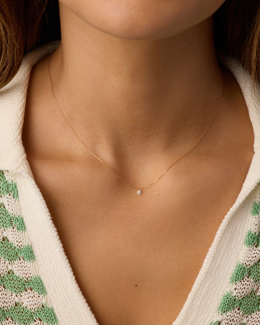 Fine 18K Floating Diamond Necklace