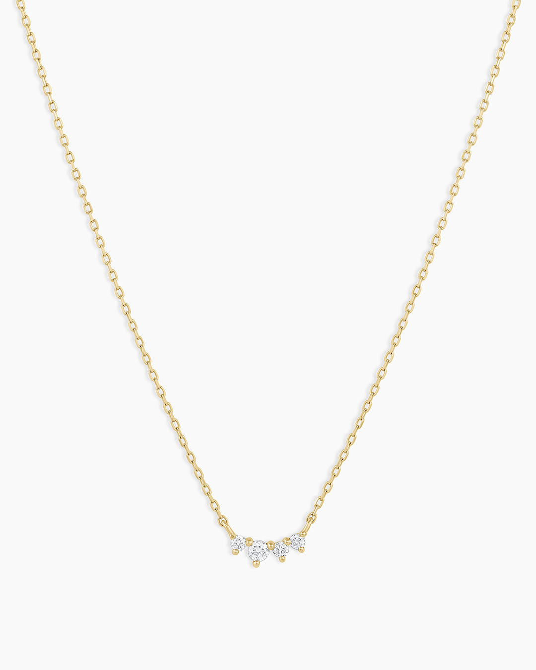 Fine 14K Diamond Cluster Necklace