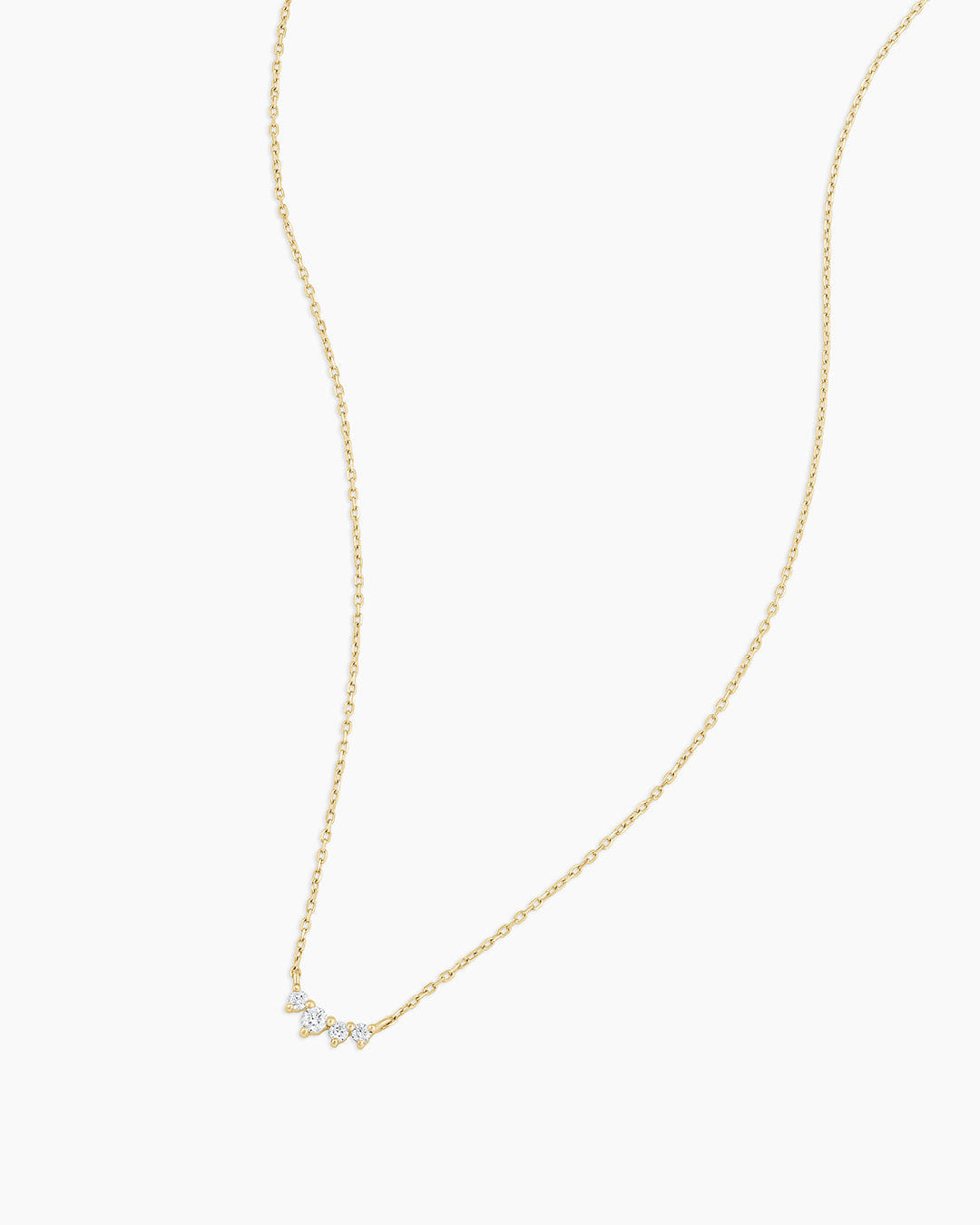 Fine 14K Diamond Cluster Necklace