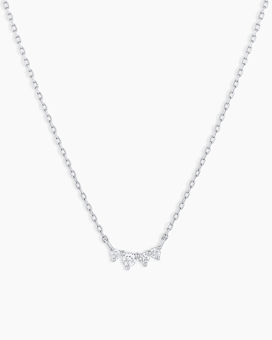 Fine 14K Diamond Cluster Necklace