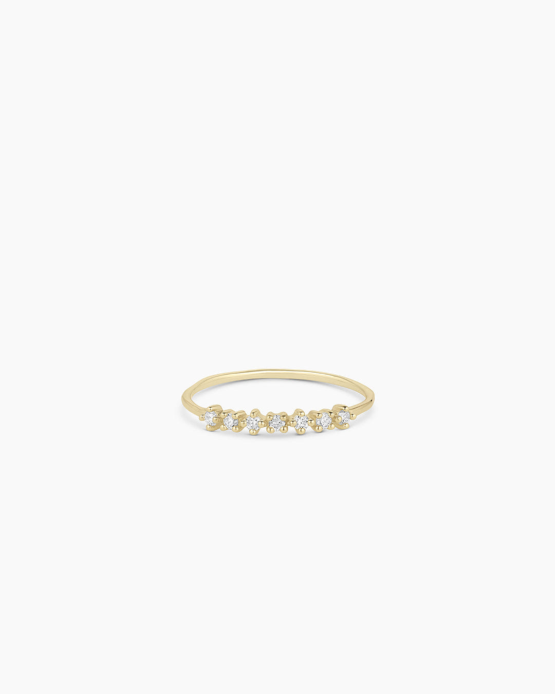 Fine 14K Diamond Row Ring