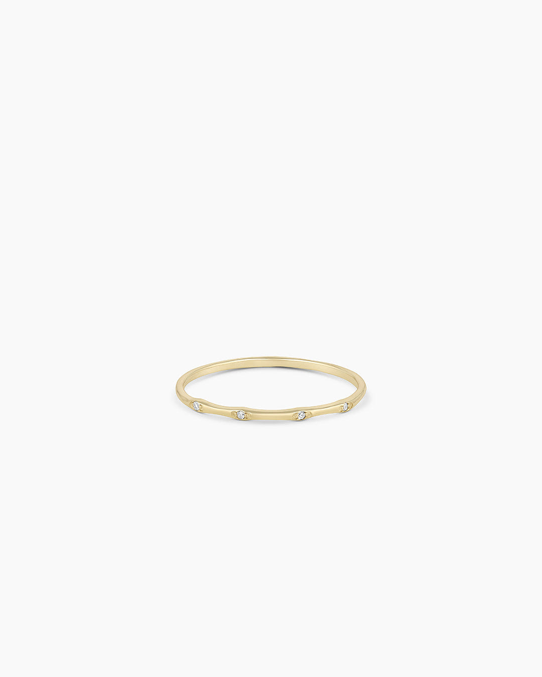 Fine 14K Diamond Stacking Ring