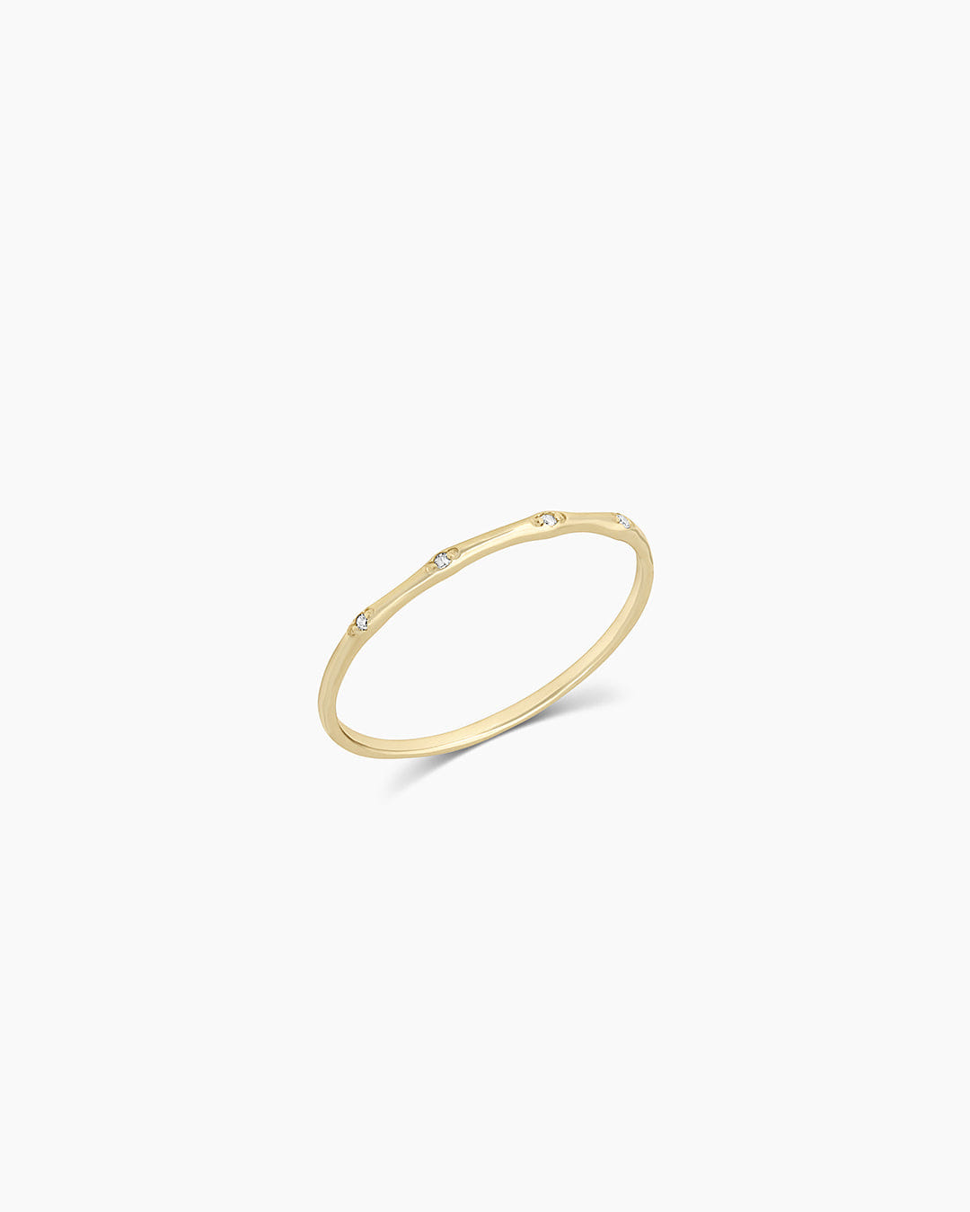 Fine 14K Diamond Stacking Ring