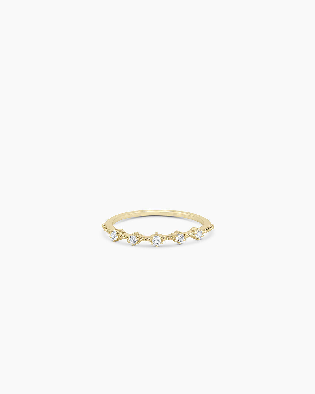 Fine 14K Gold Cluster White Topaz Ring