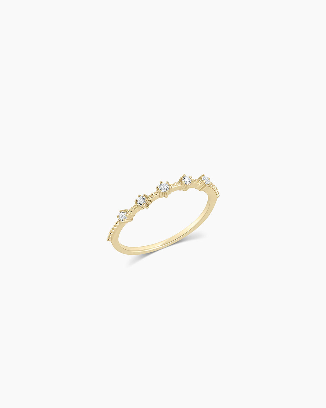 Fine 14K Gold Cluster White Topaz Ring