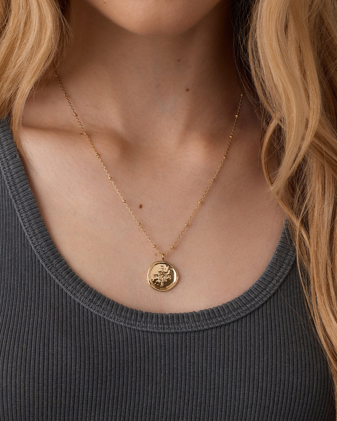 Core Compass Coin Necklace