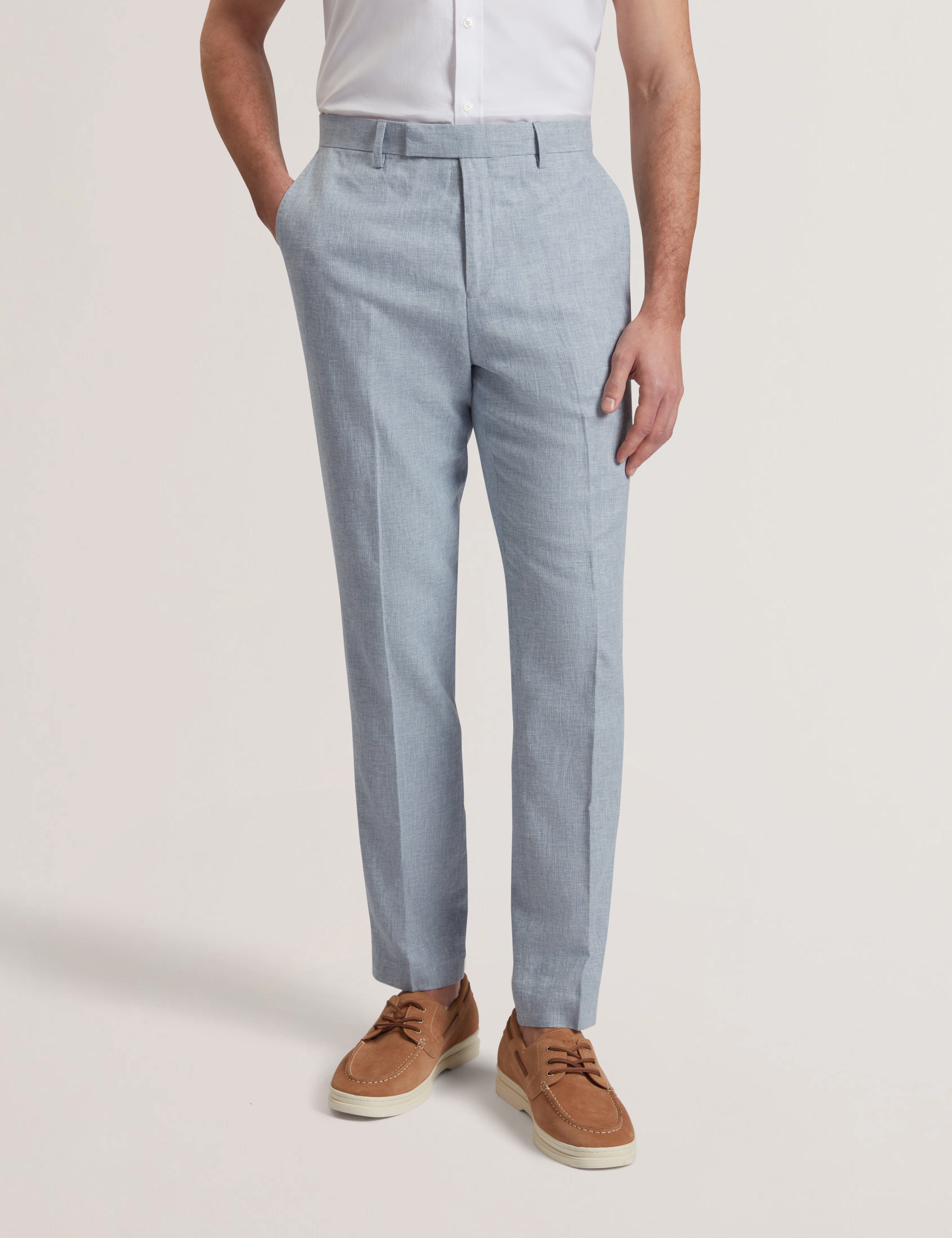 Ted Baker MOV Kenleyt Stretch Linen Trouser Lt-Blue