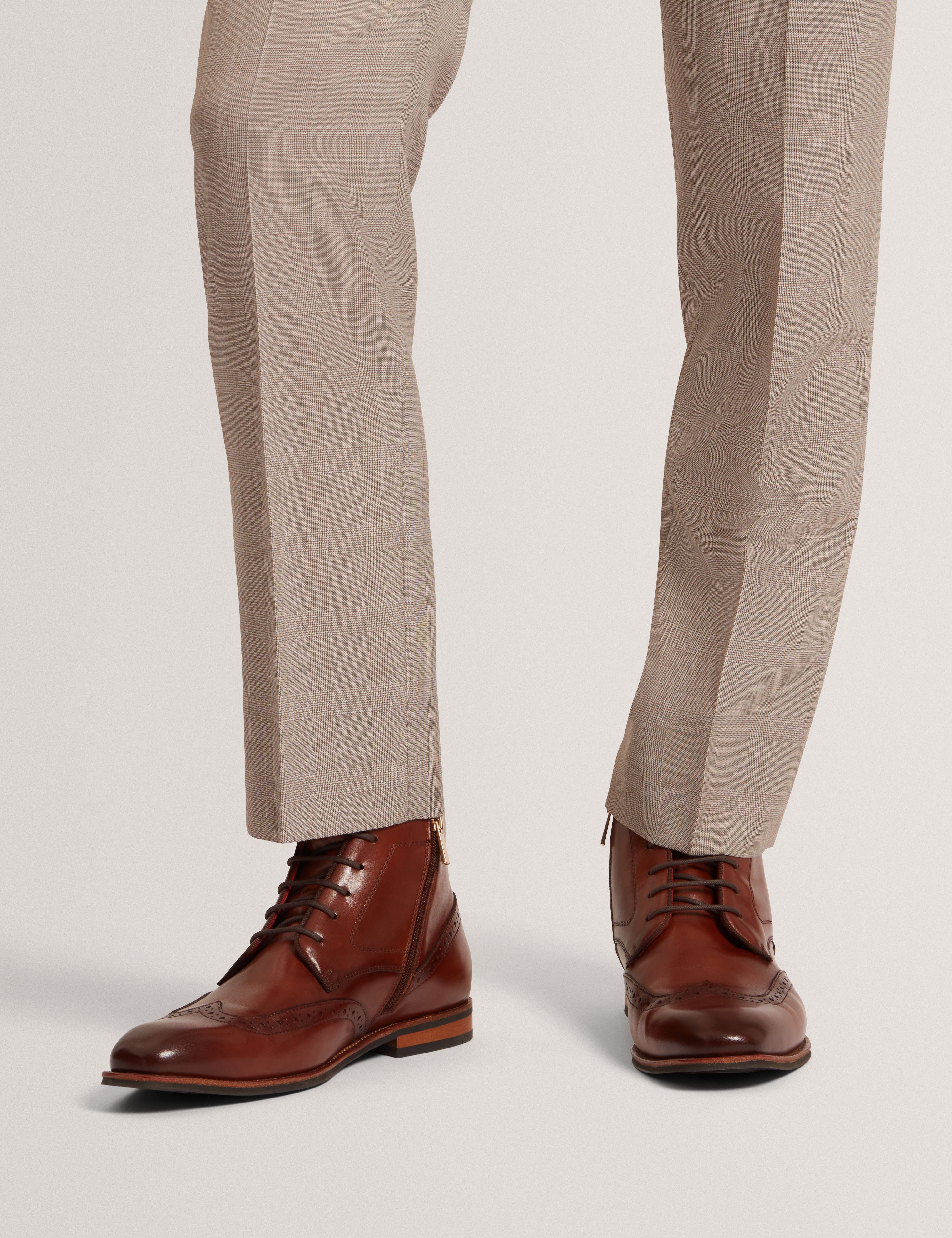 Ted Baker MOV Waldem Brogue Chukka Boot Tan