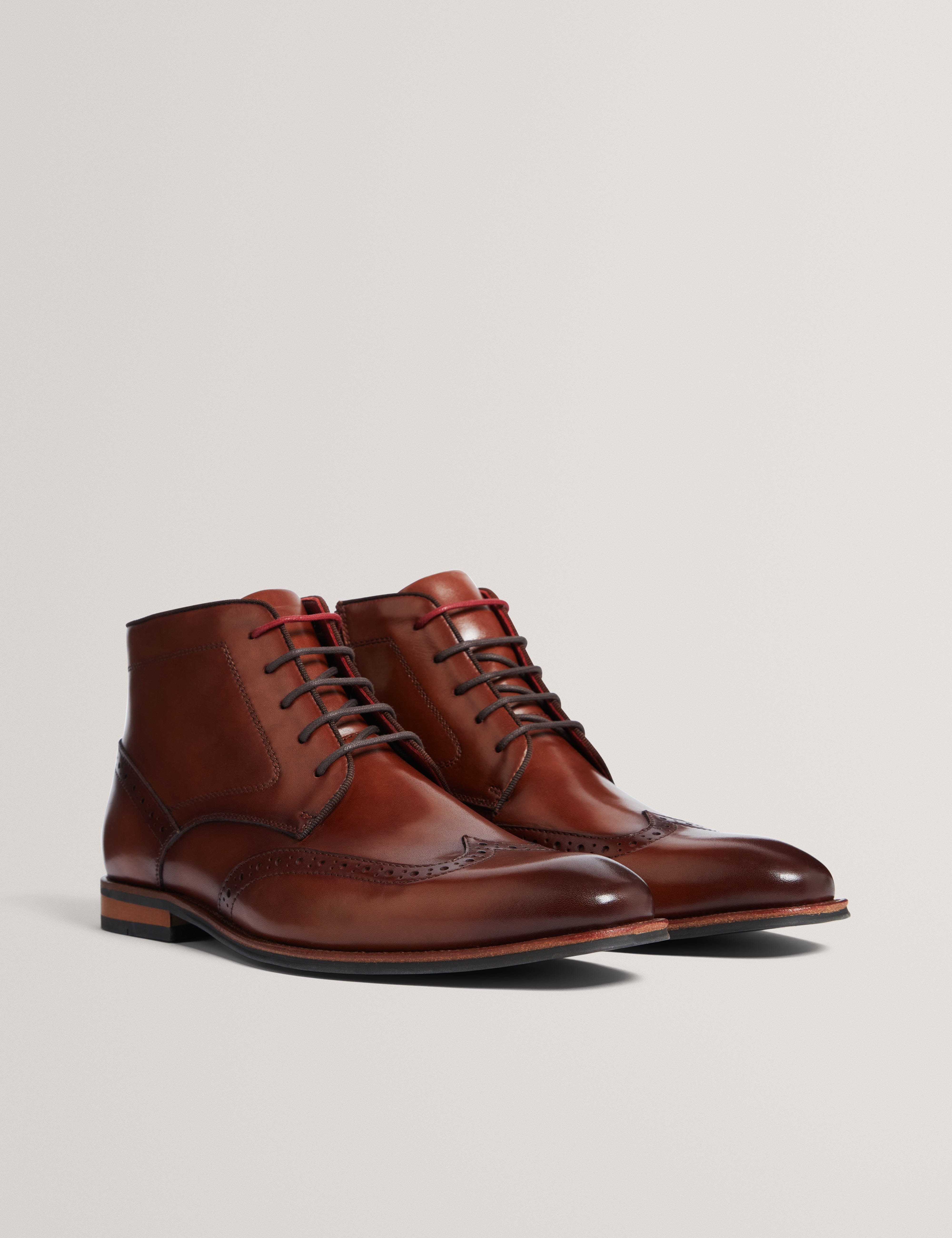 Ted Baker MOV Waldem Brogue Chukka Boot Tan