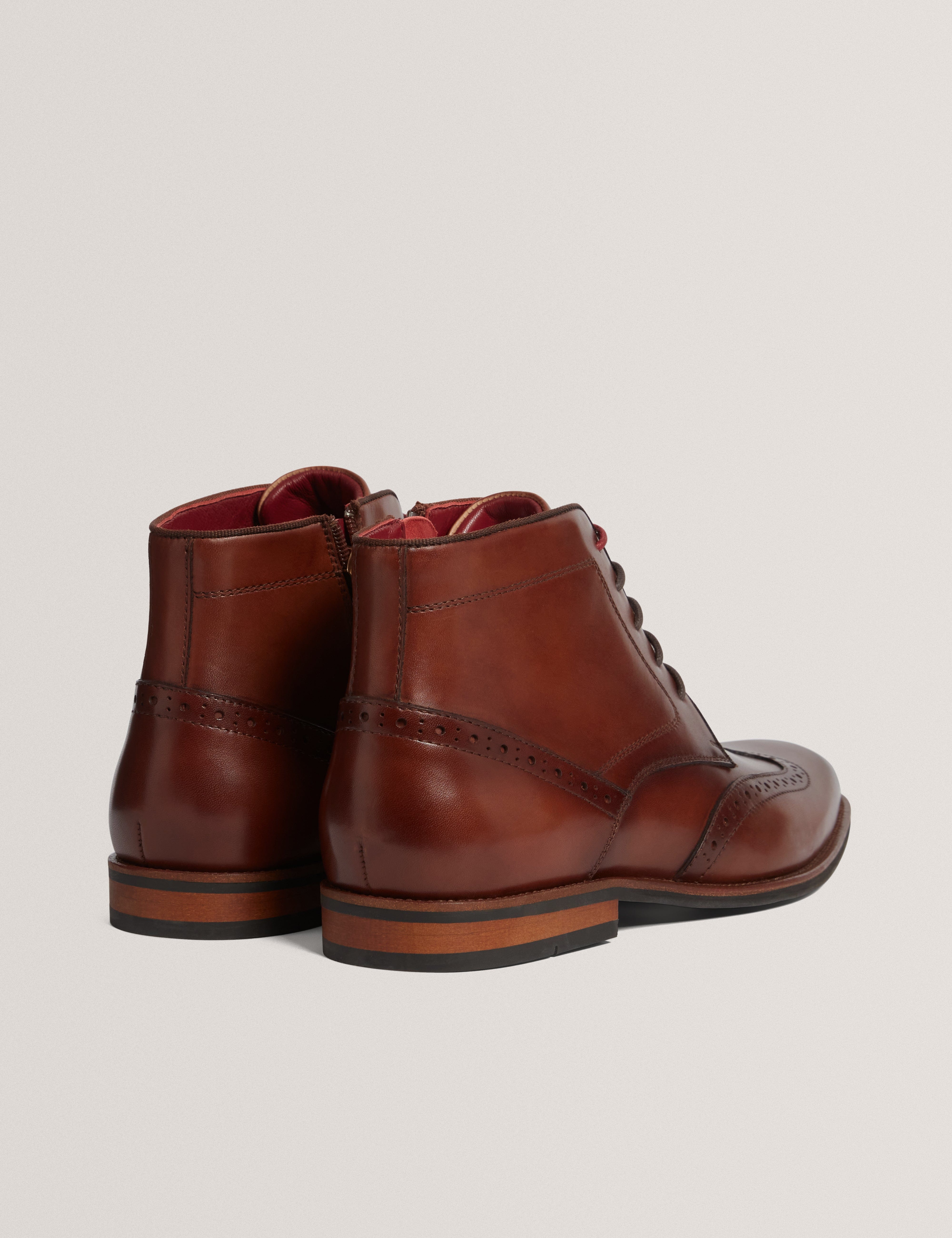 Ted Baker MOV Waldem Brogue Chukka Boot Tan