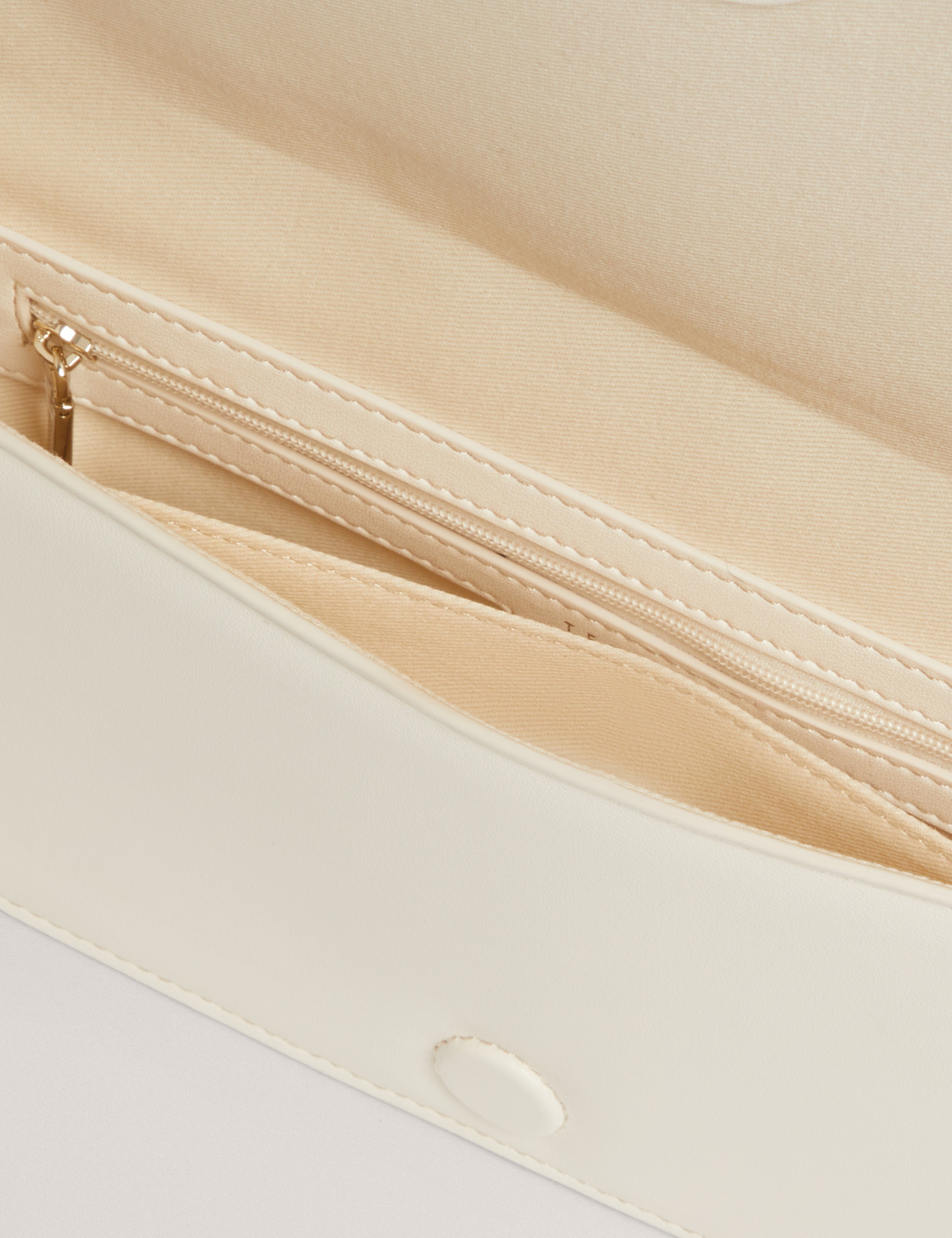 Ted Baker MOV Pettria Raffia Straw Elongated Shoulder Bag Ivory