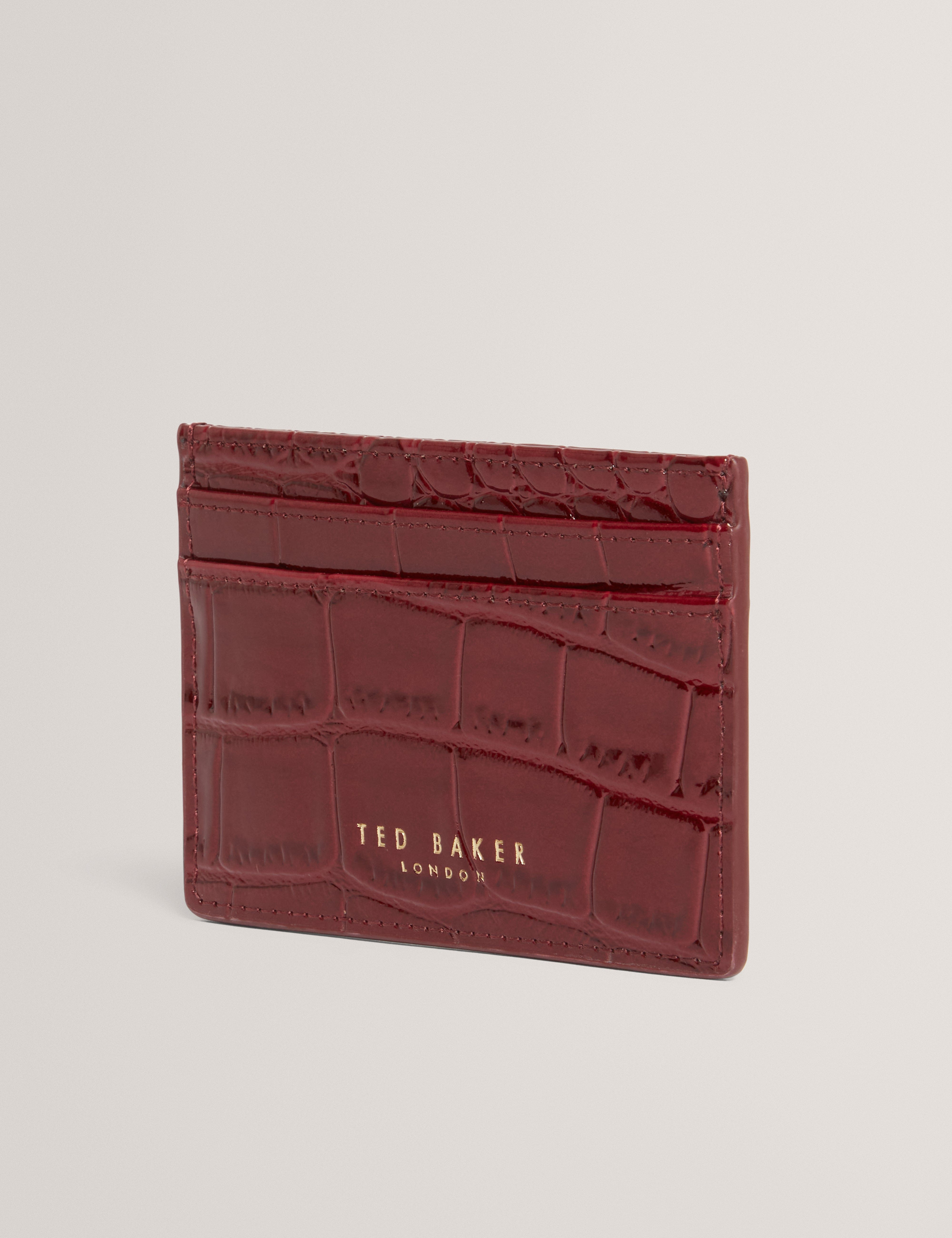 Ted Baker MOV Varenya Croc Effect Card Holder Wine