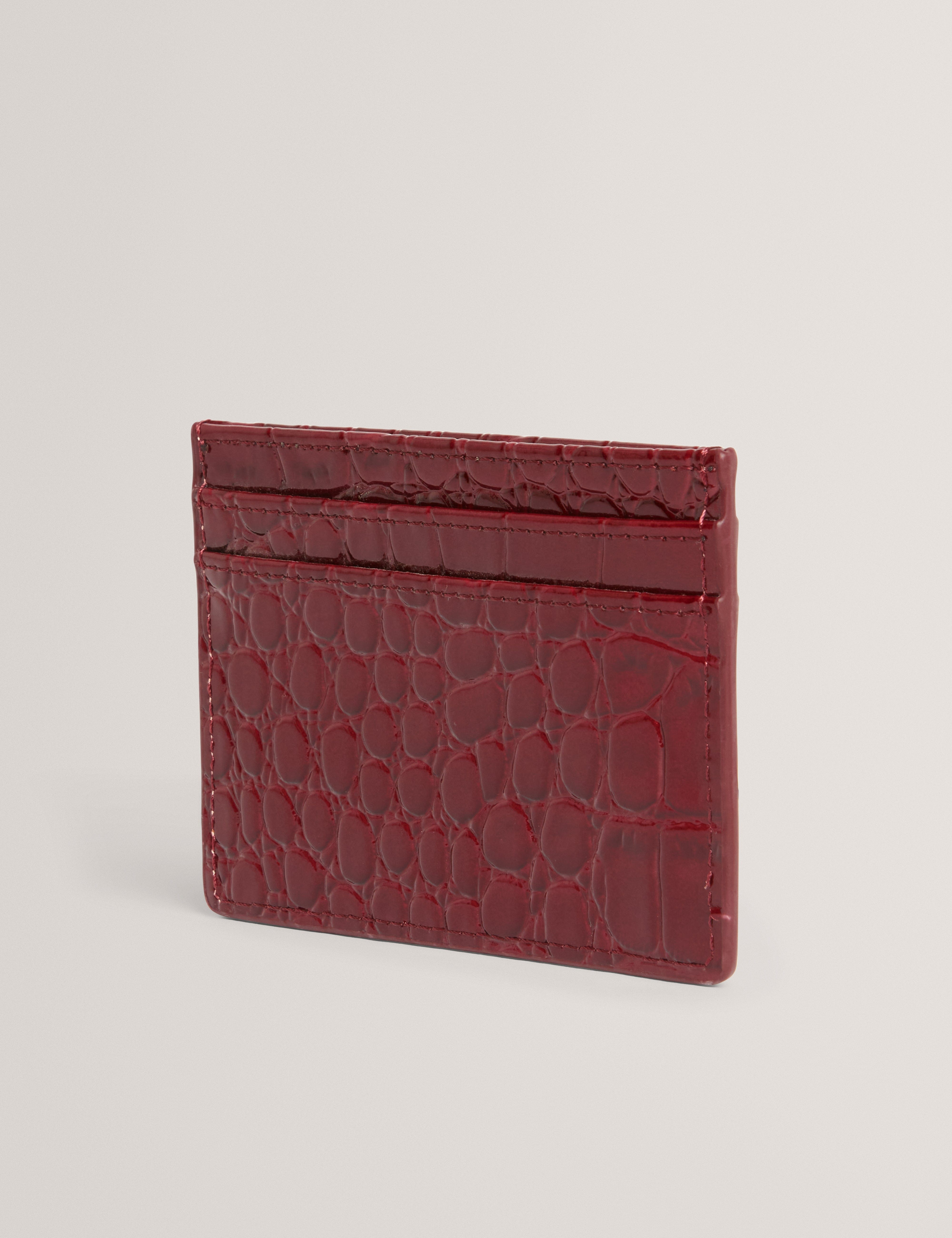 Ted Baker MOV Varenya Croc Effect Card Holder Wine