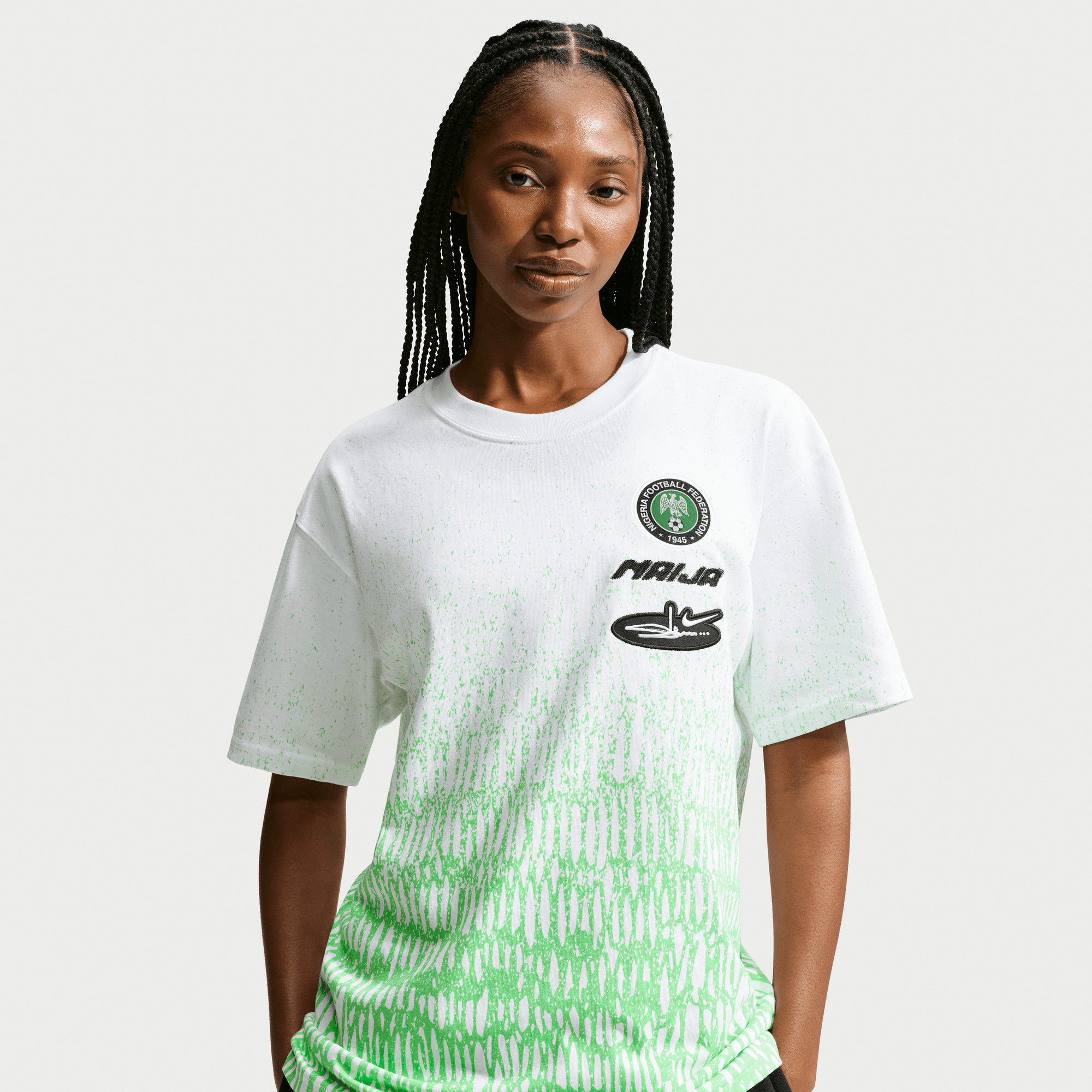 Nike NIGERIA X SLAWN X NIKE "X2" PREMIUM TEE - WHITE / BLACK