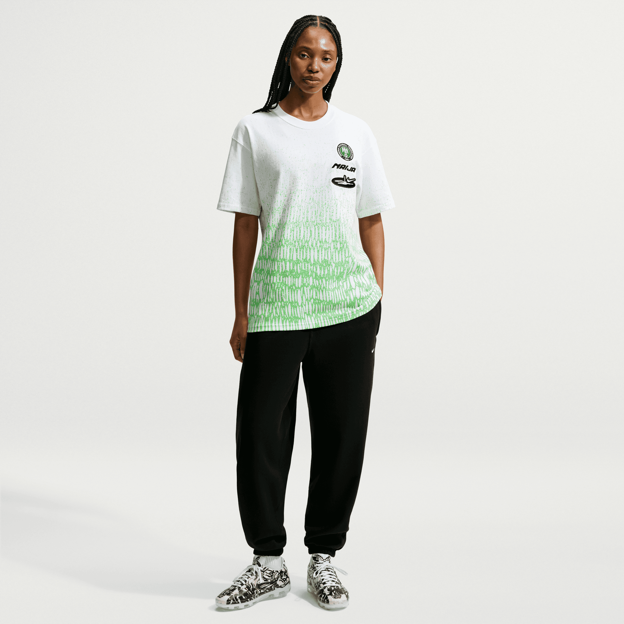 Nike NIGERIA X SLAWN X NIKE "X2" PREMIUM TEE - WHITE / BLACK