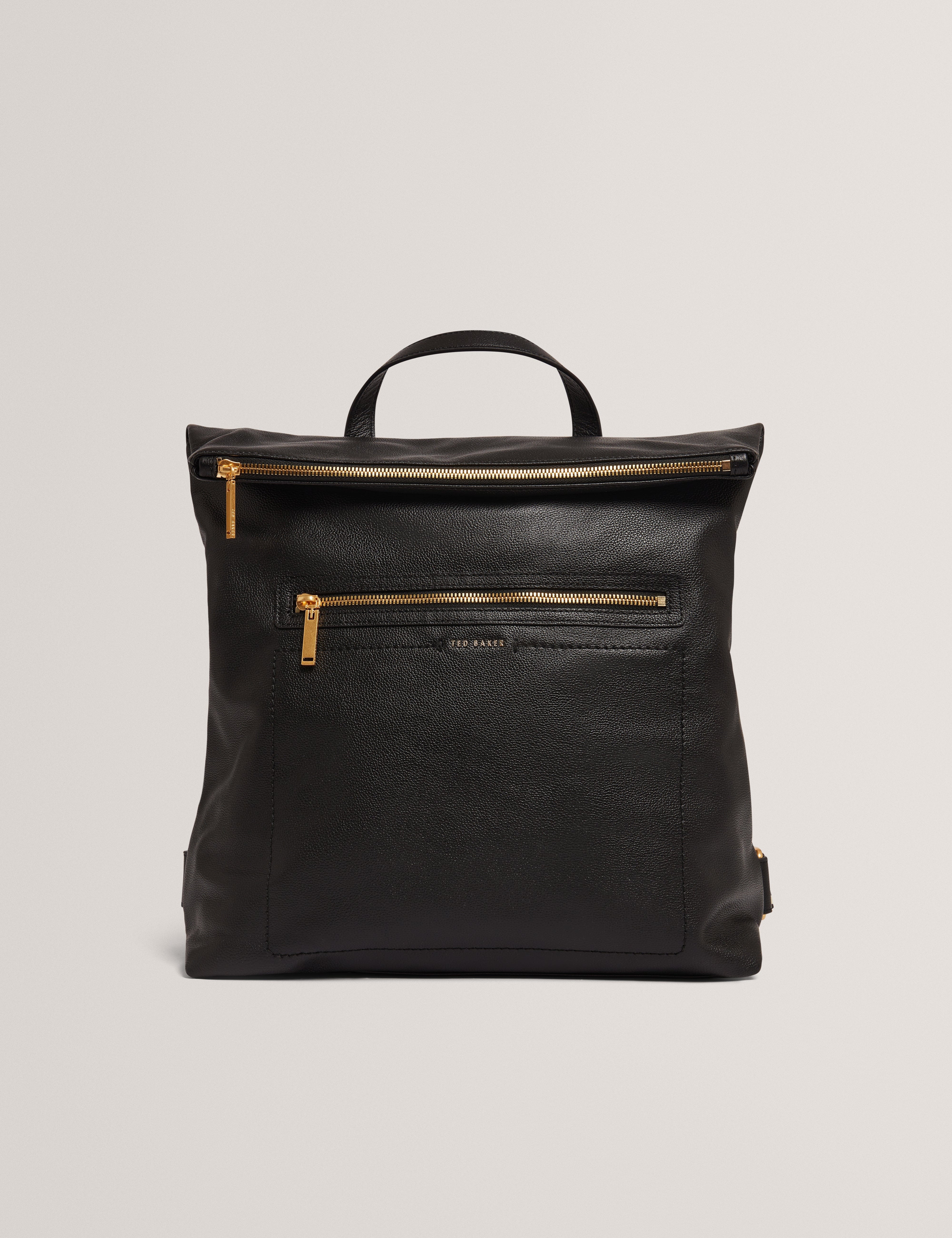 Ted Baker MOV Luccea Webbing Leather Backpack Black