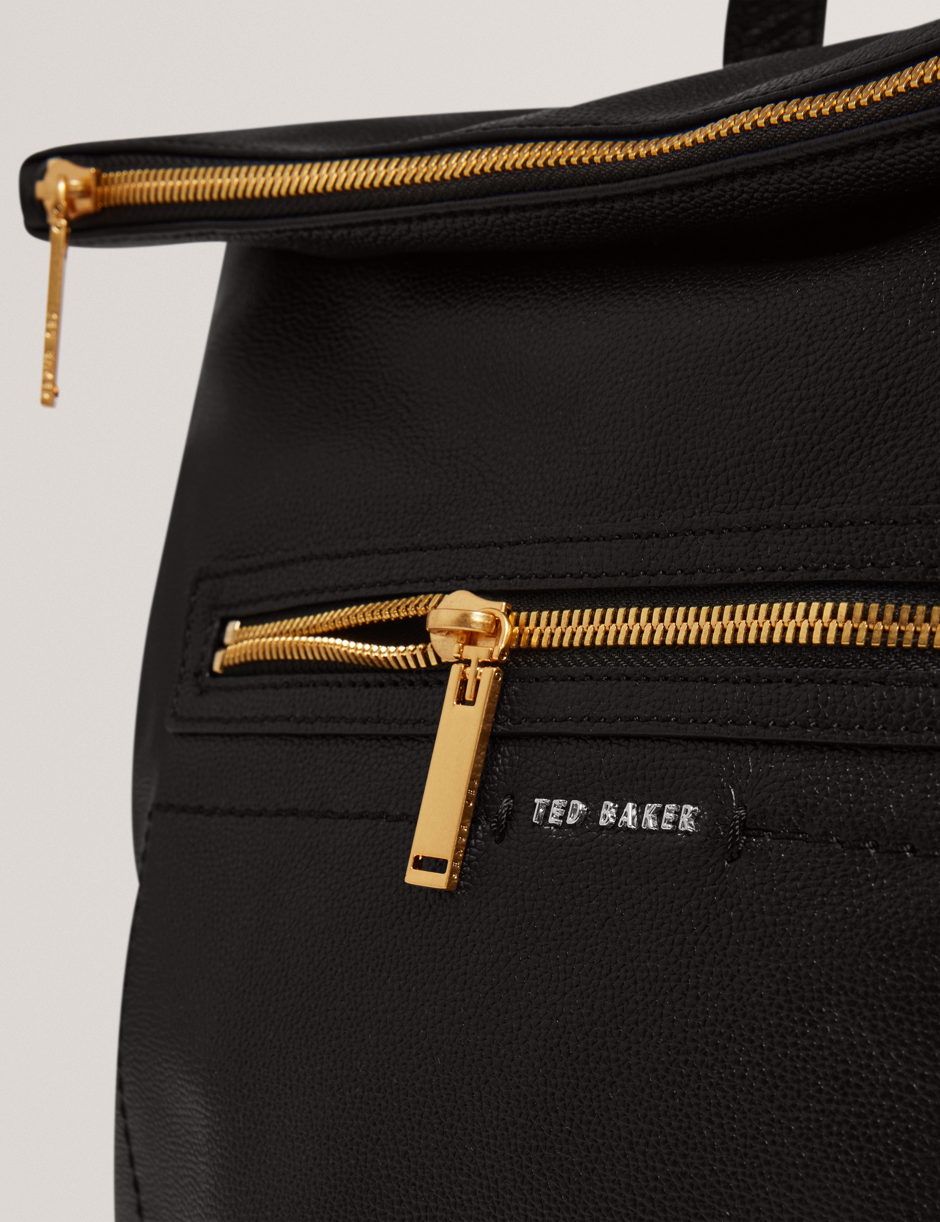Ted Baker MOV Luccea Webbing Leather Backpack Black
