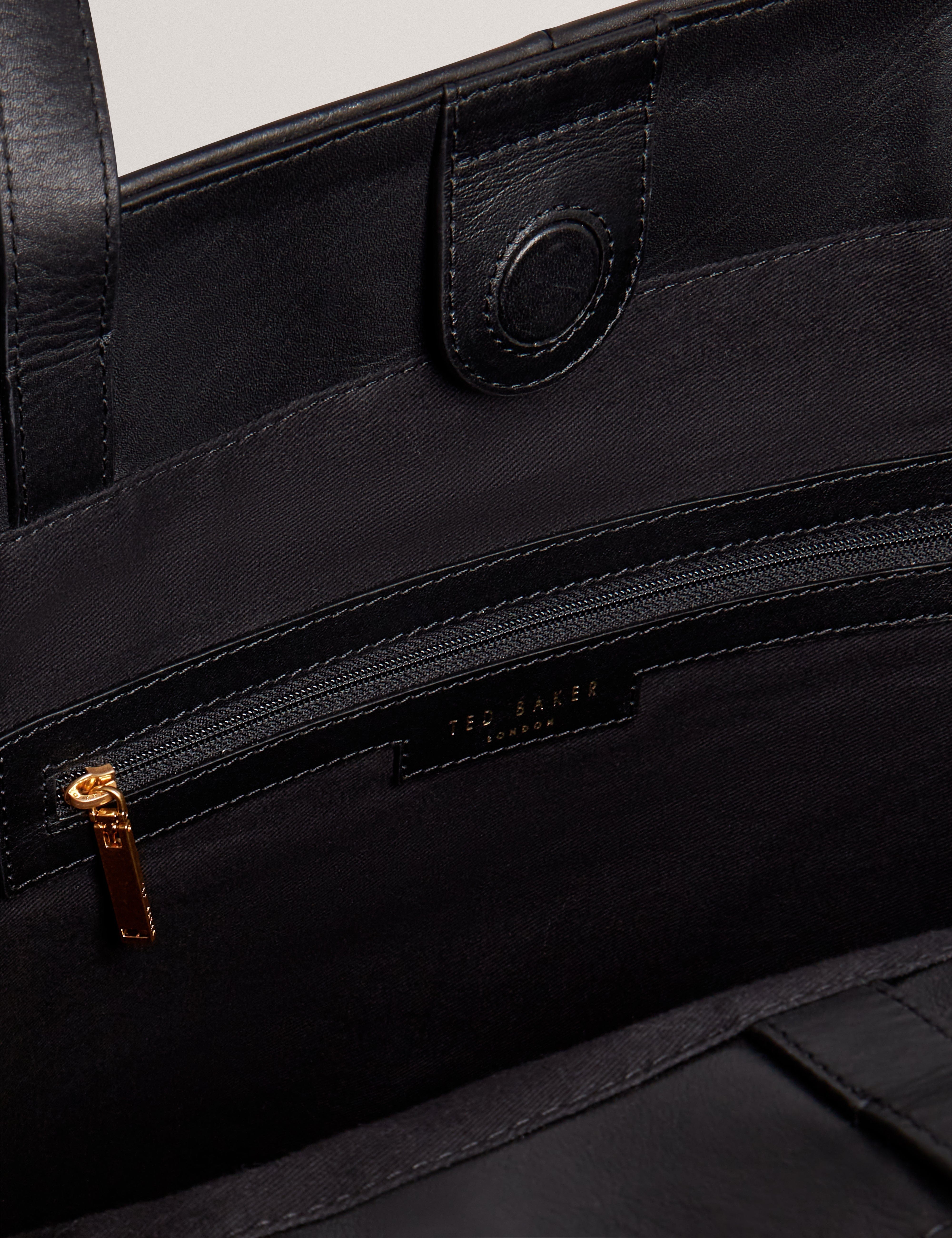 Ted Baker MOV Tashnie Leather Belted Detail Tote Bag Black