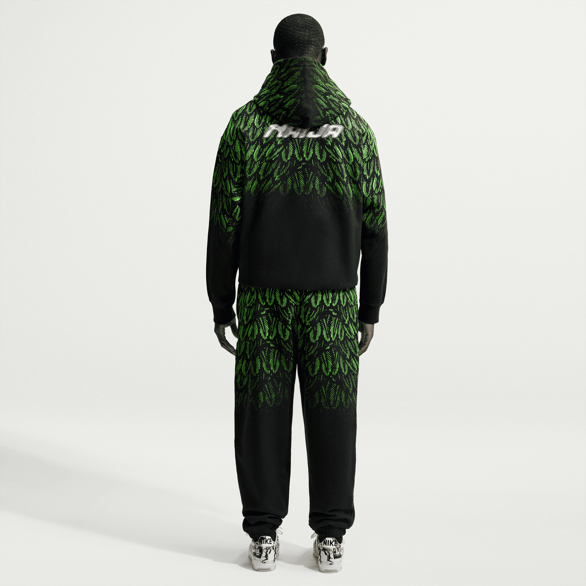 Nike NIGERIA X SLAWN X NIKE "X2" FLEECE PANT - BLACK / POISON GREEN