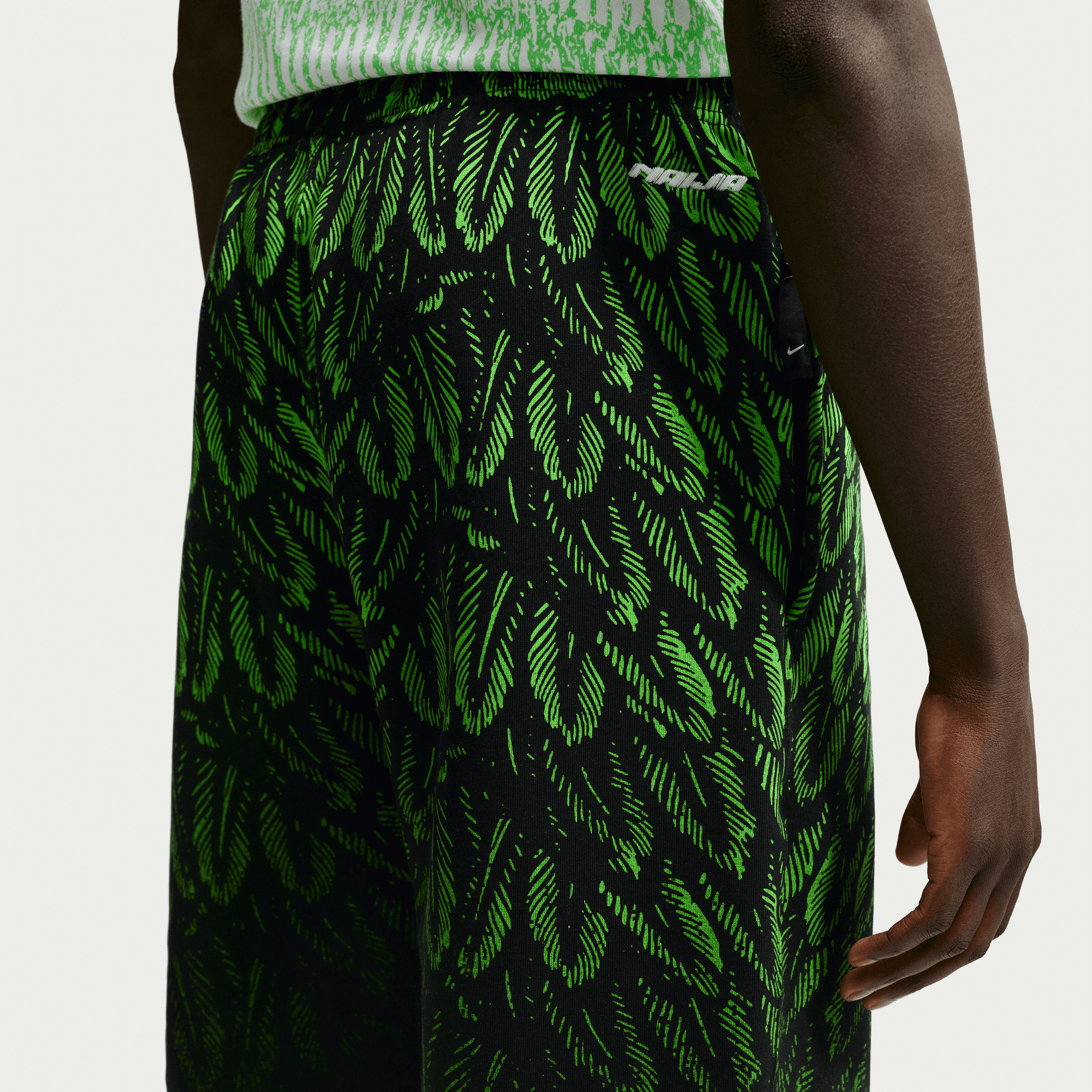 Nike NIGERIA X SLAWN X NIKE "X2" FLEECE PANT - BLACK / POISON GREEN
