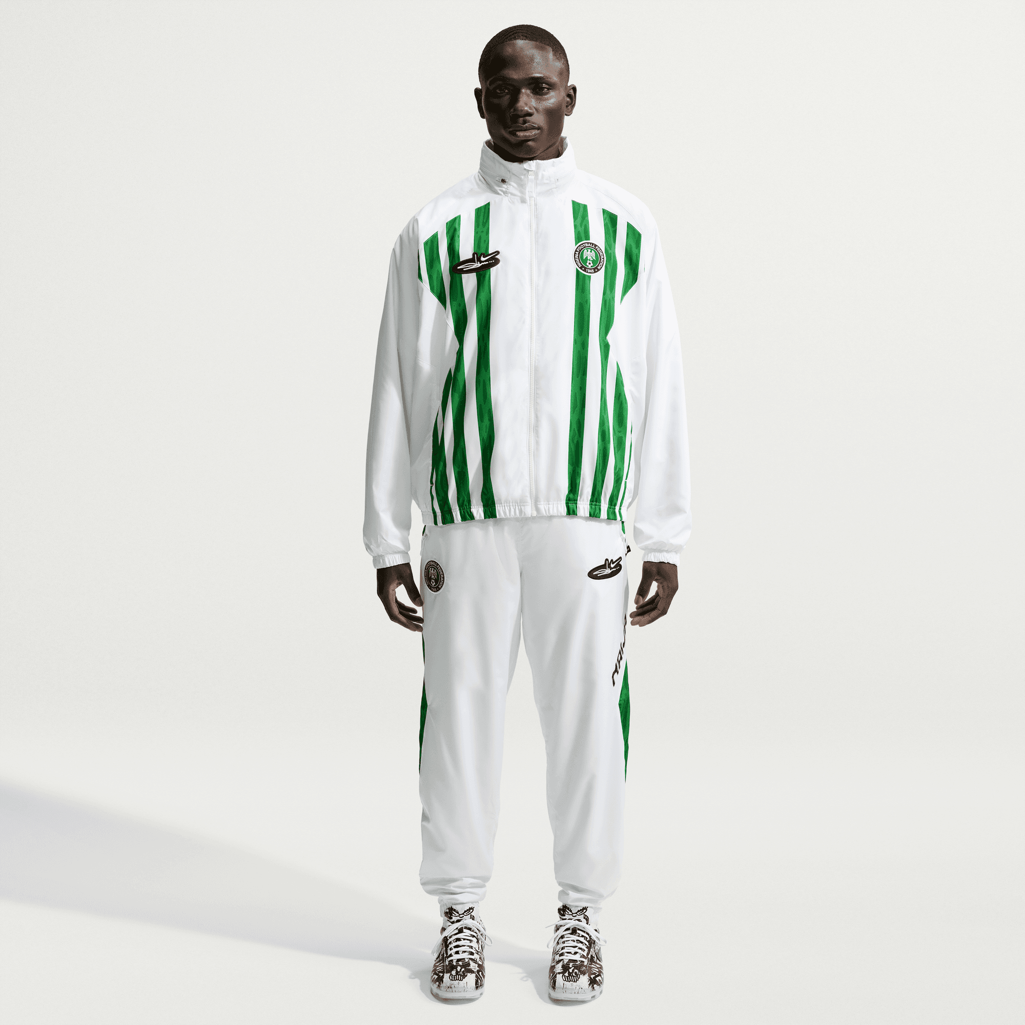 Nike NIGERIA X SLAWN X NIKE "X2" TRACK PANT - WHITE / BLACK
