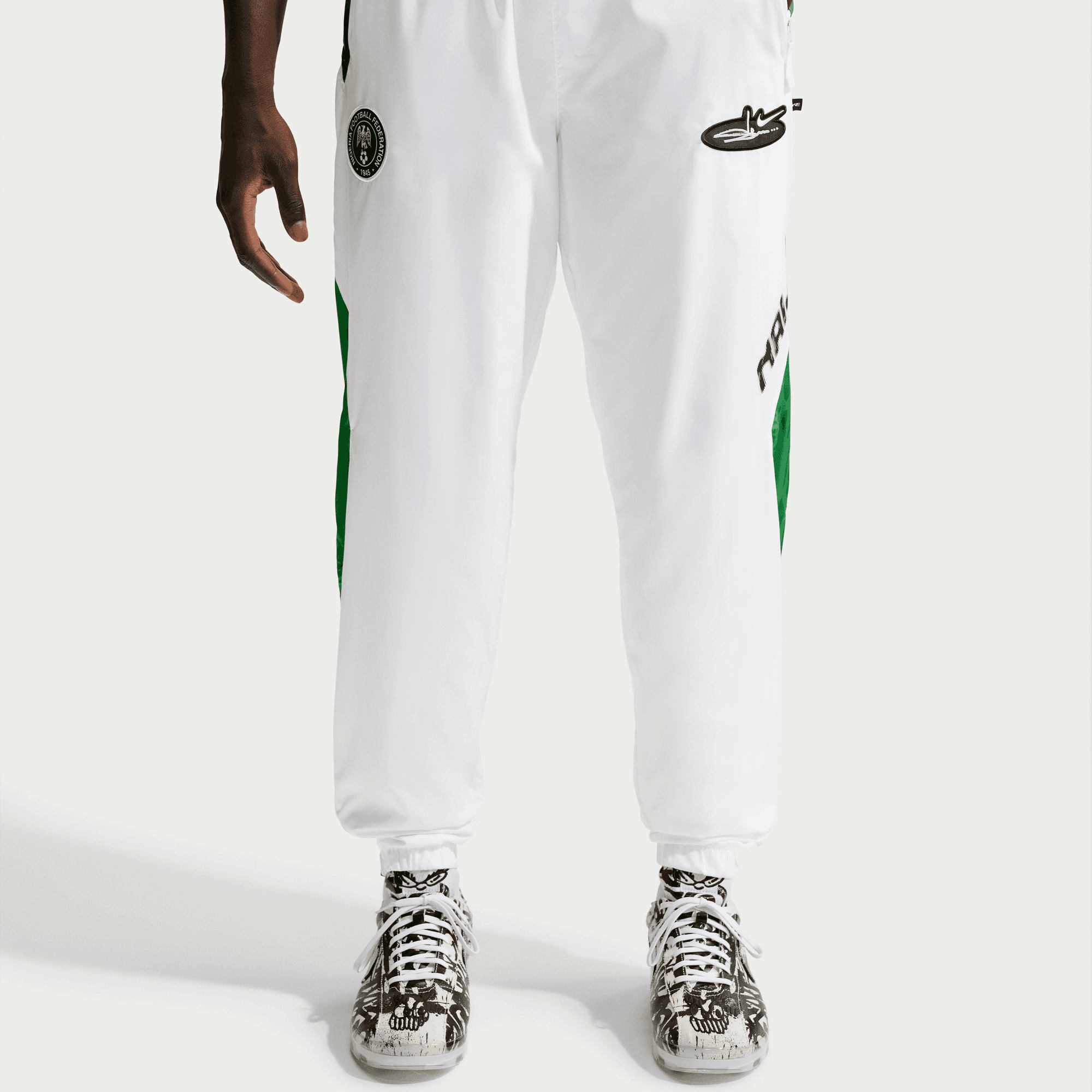 Nike NIGERIA X SLAWN X NIKE "X2" TRACK PANT - WHITE / BLACK