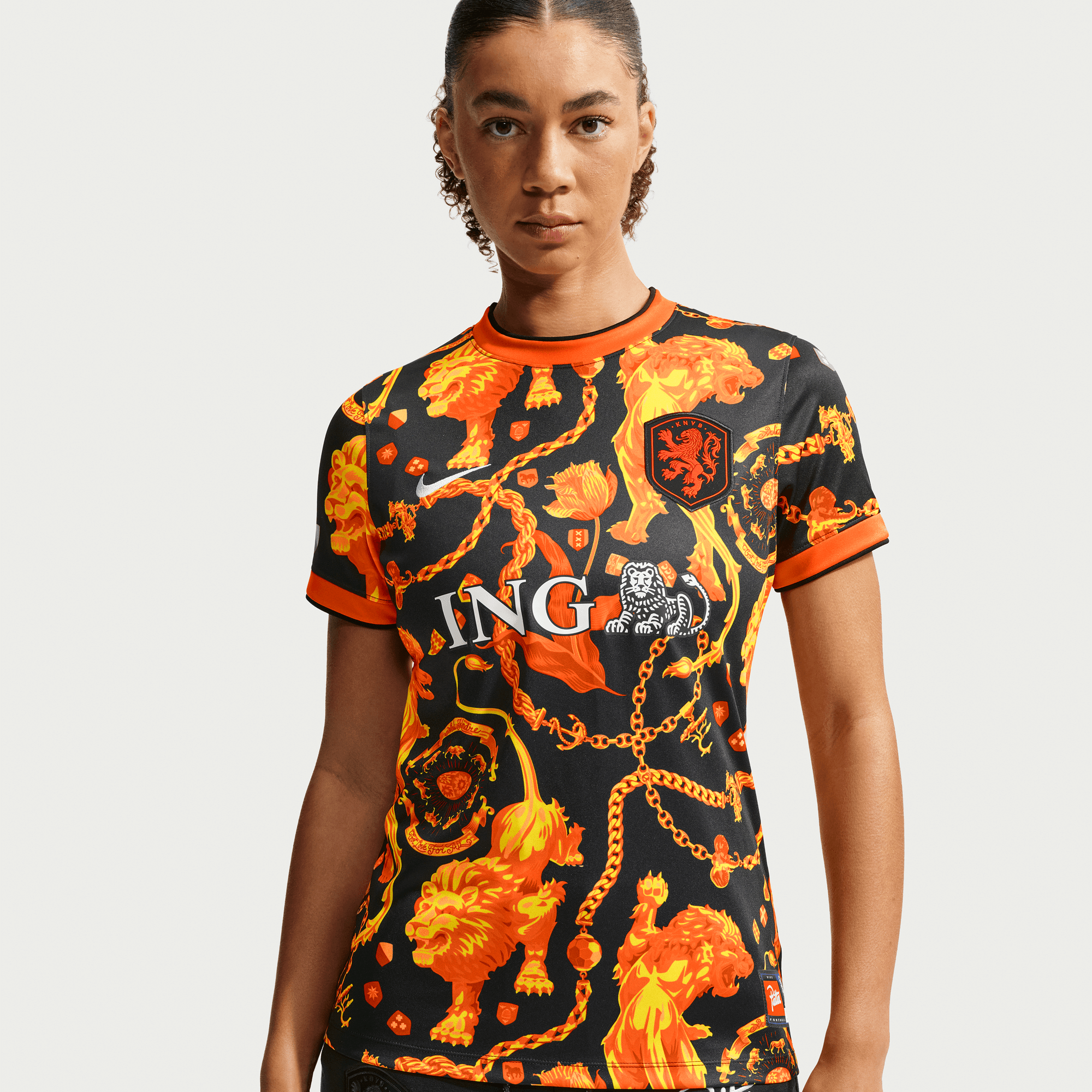 Nike NETHERLANDS X PATTA X NIKE "X2" WMNS PREMATCH JERSEY - BLACK / ORANGE