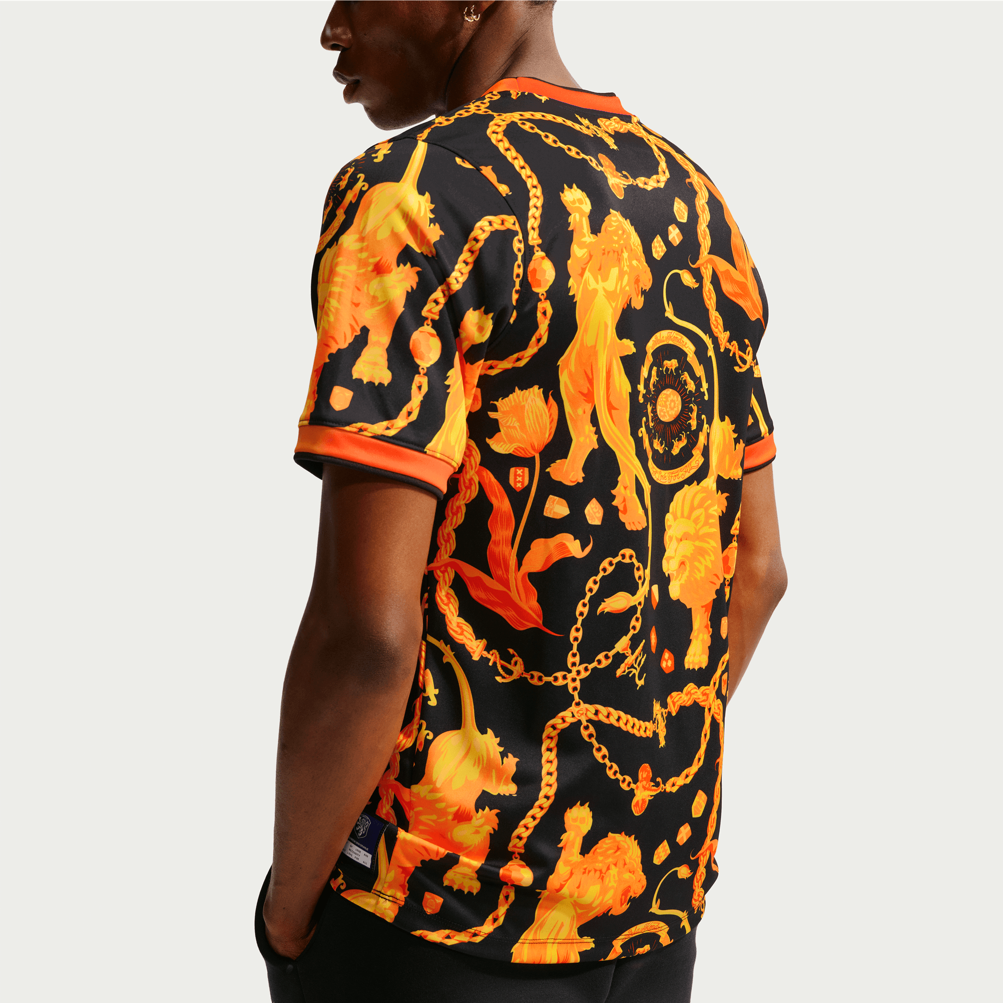 Nike NETHERLANDS X PATTA X NIKE "X2" PREMATCH JERSEY - BLACK / ORANGE