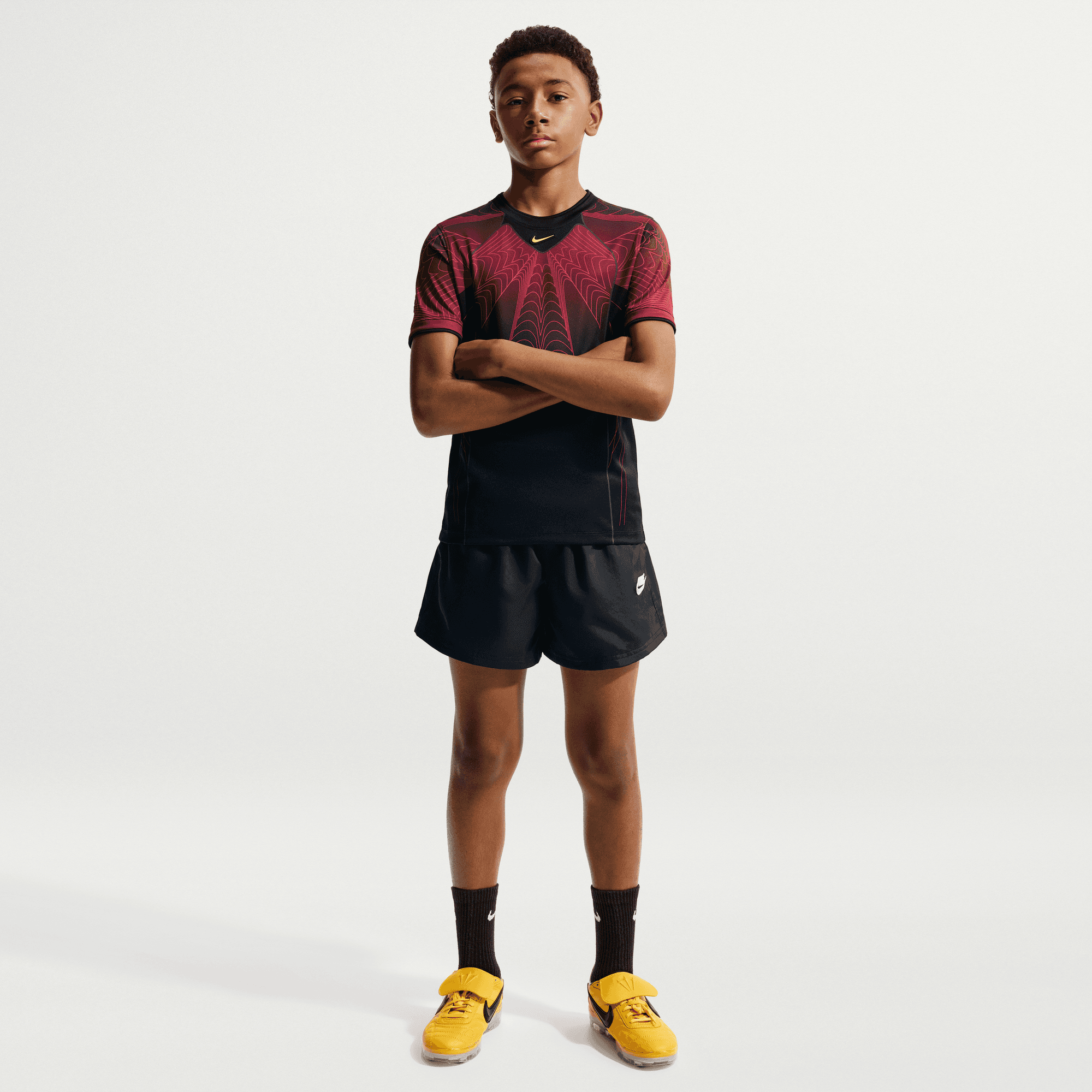 Nike CANADA X NOCTA X NIKE "X2" KIDS DRI-FIT PREMATCH JERSEY - BLACK / GYM RED