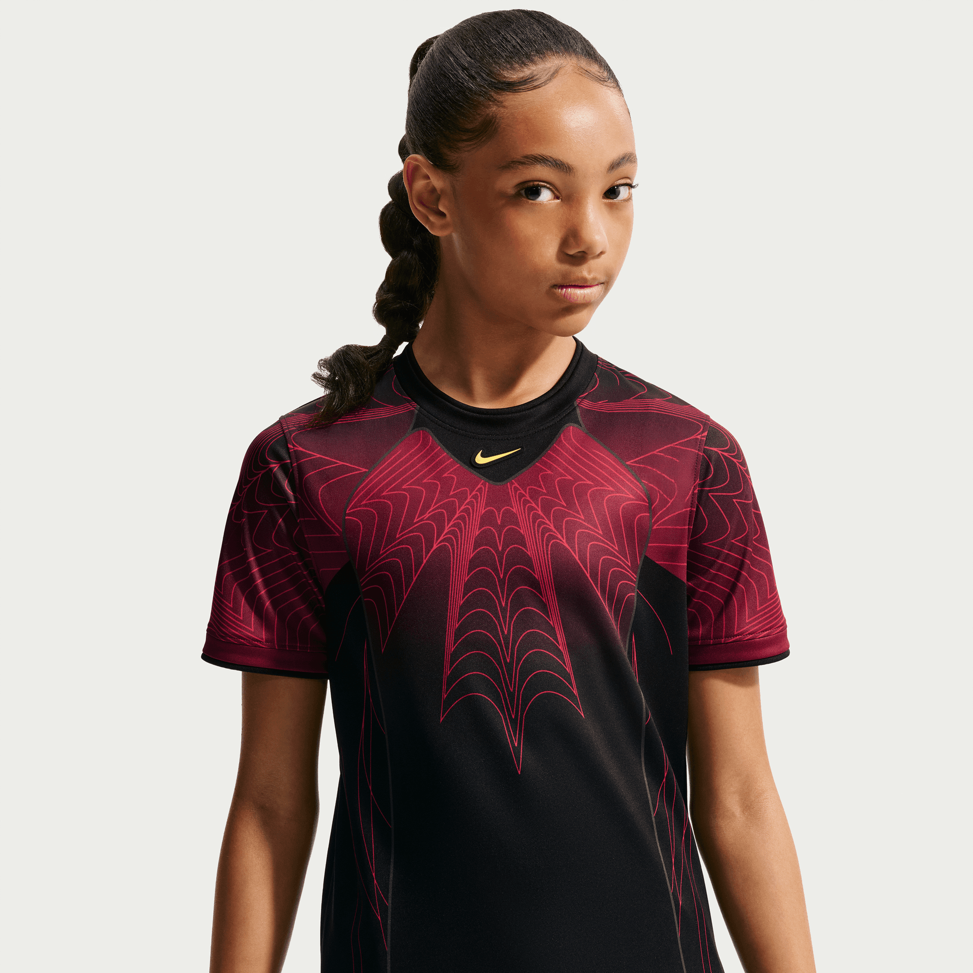 Nike CANADA X NOCTA X NIKE "X2" KIDS DRI-FIT PREMATCH JERSEY - BLACK / GYM RED
