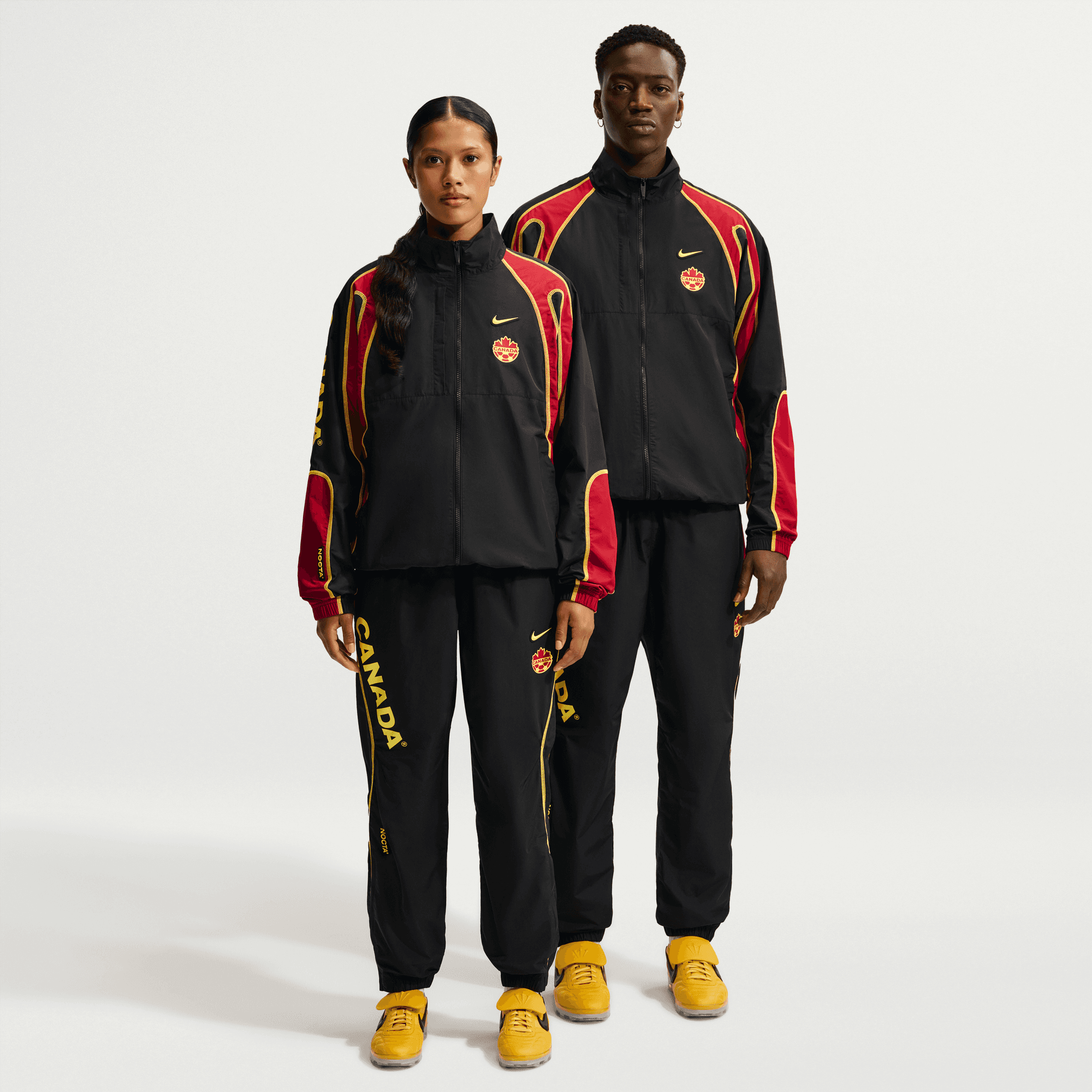 Nike CANADA X NOCTA X NIKE "X2" NORTHSTAR NYLON TRACK PANT - BLACK / GYM RED