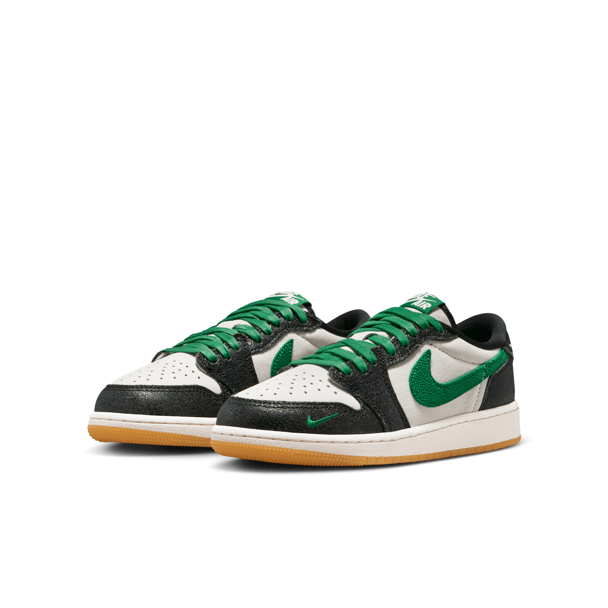 AIR JORDAN 1 LOW RETRO OG (GS) "PHANTOM / PINE GREEN"