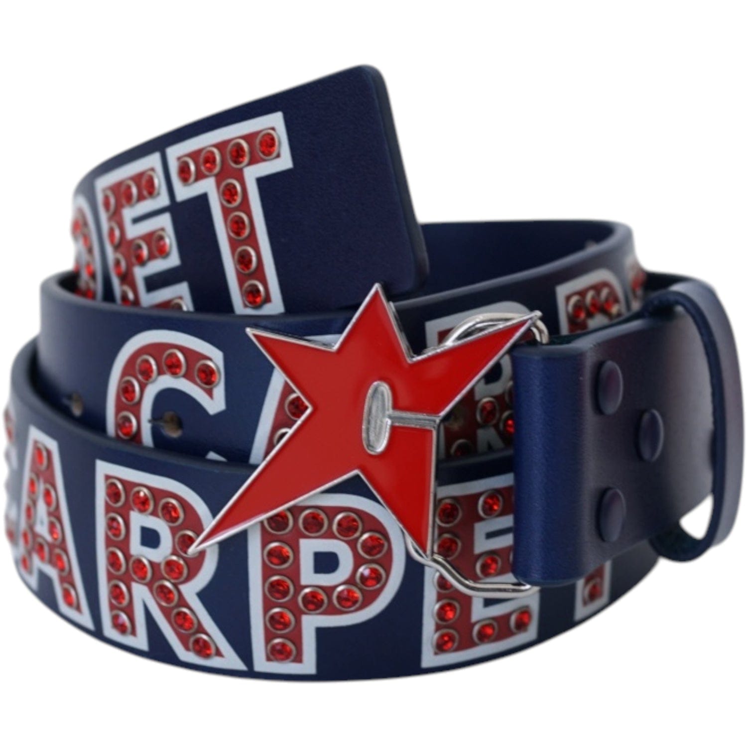 Carpet Company Varsity Rhinestone Leather Belt