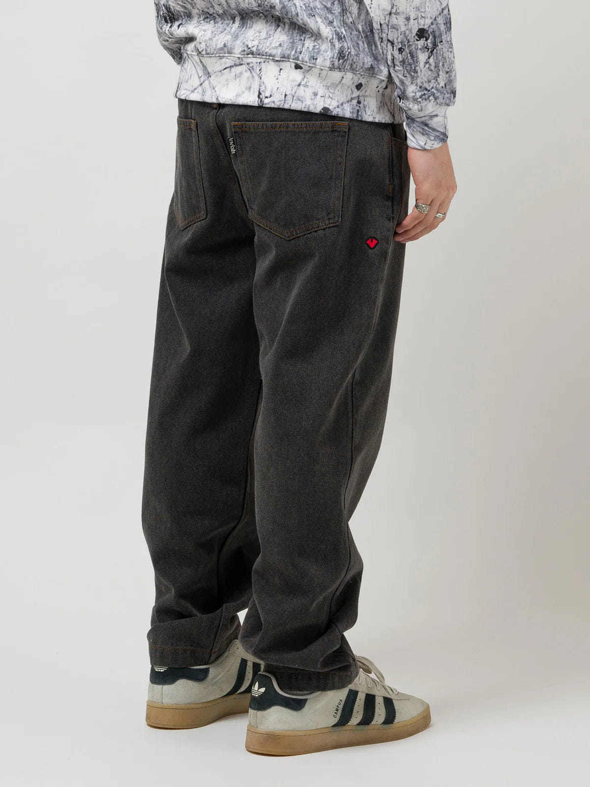 Loviah OG Baggy 5 Pocket Pants - Black Acid Wash
