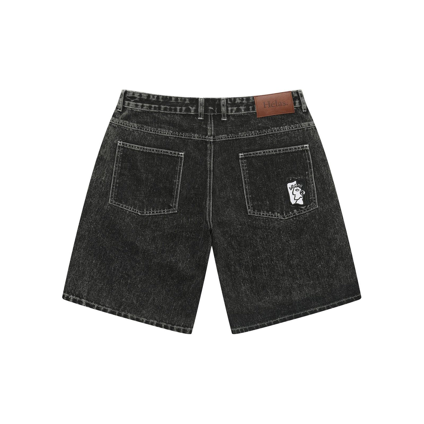 Helas Dieu Grec Jean Shorts Washed Black