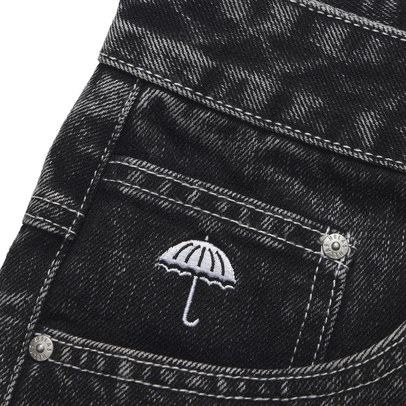 Helas Dieu Grec Jean Shorts Washed Black