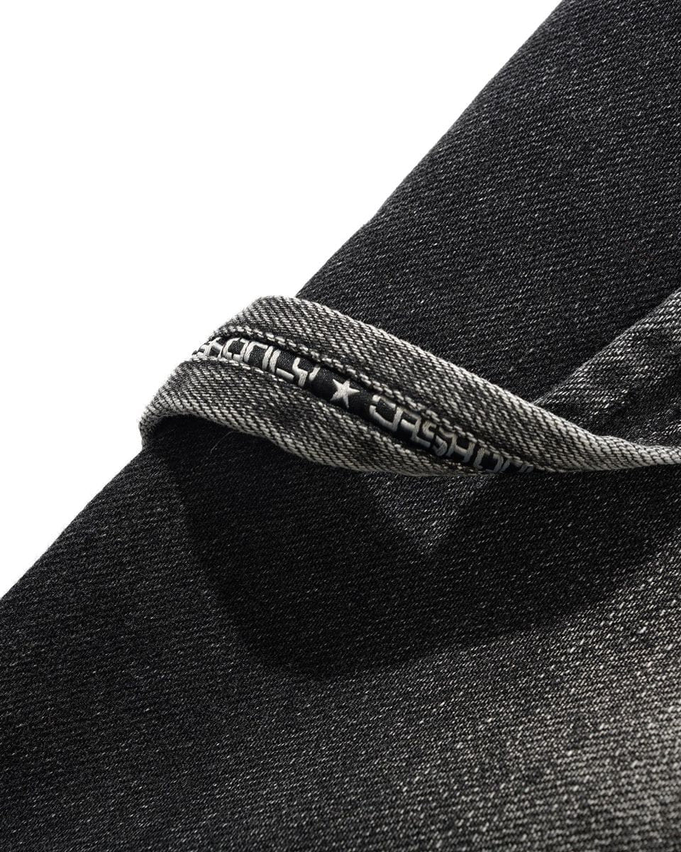 Cash Only Point Denim Shorts Washed Black