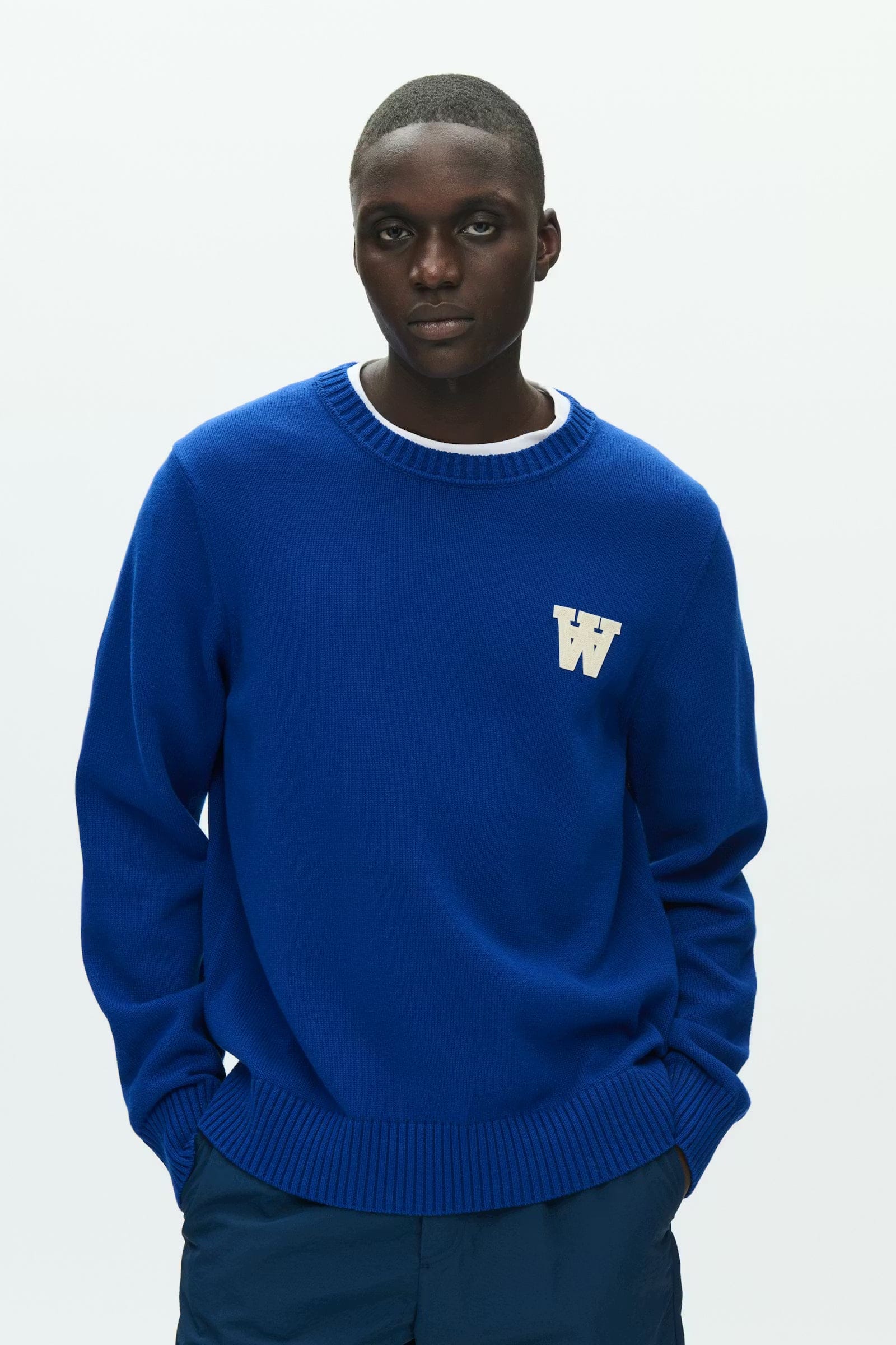 WoodWood WWTay Pullover – Navy Peony / Blue
