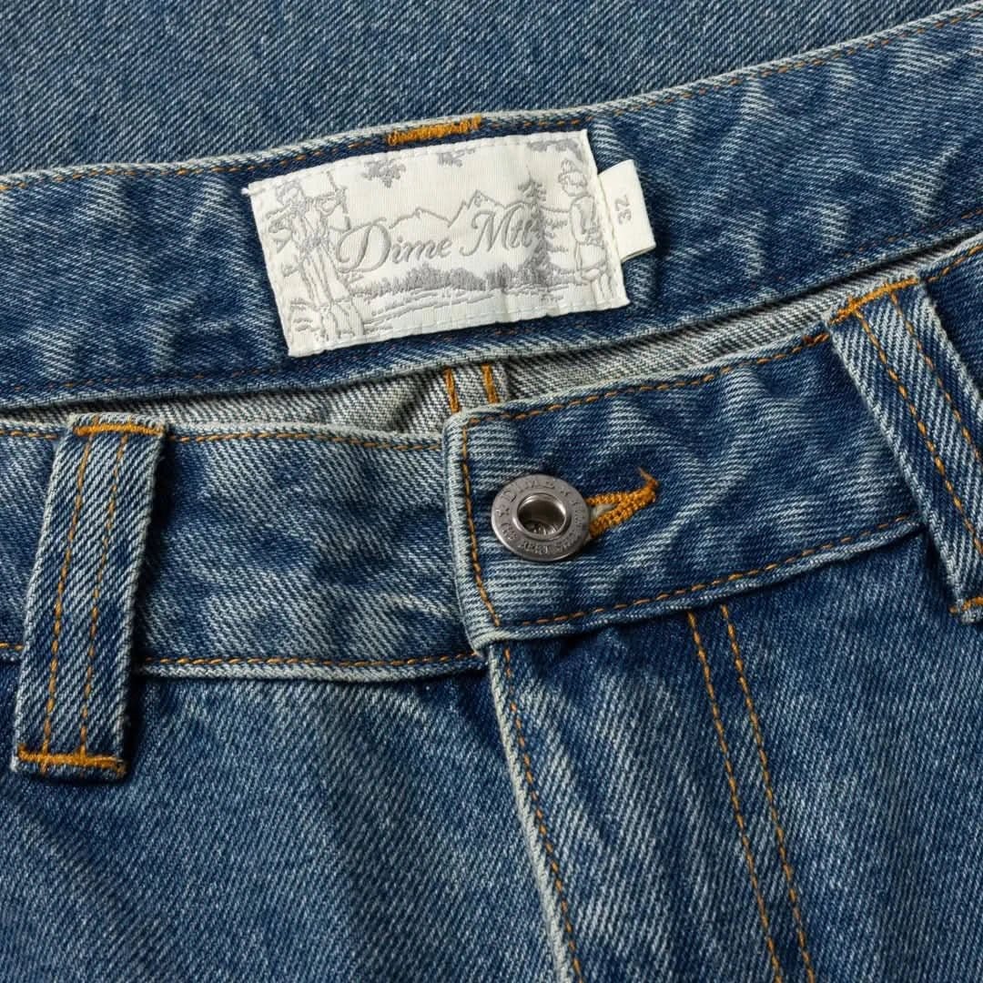 Dime MTL Relaxed Denim Pants – Sandblasted Indigo