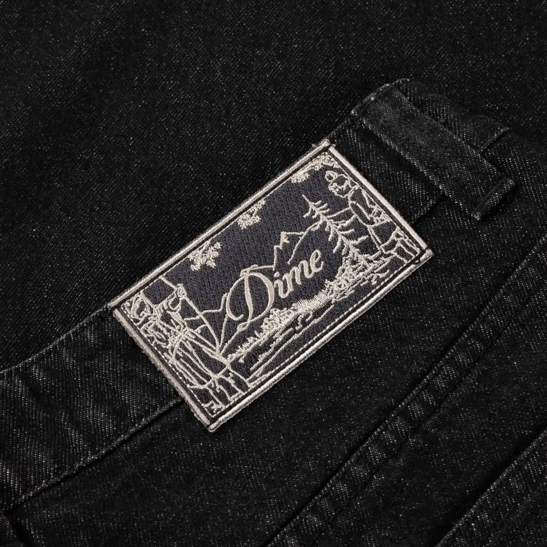 Dime MTL Baggy Denim Pants – Black Washed