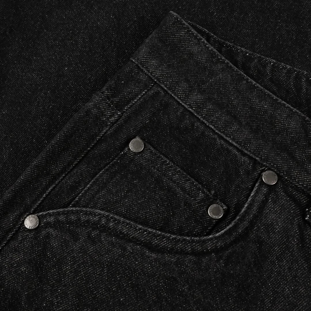 Dime MTL Baggy Denim Pants – Black Washed