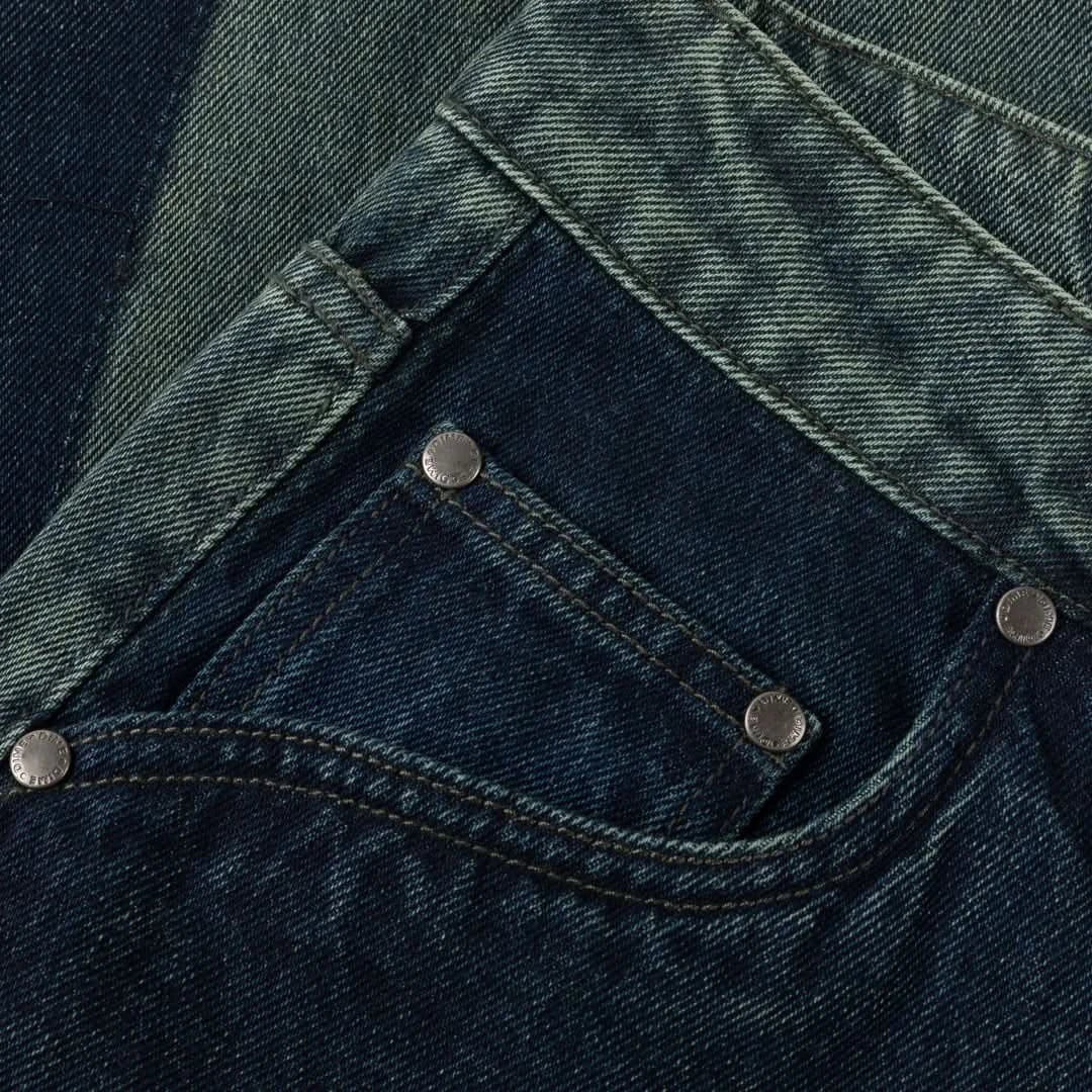 Dime MTL Baggy Denim Pants – Distressed Green