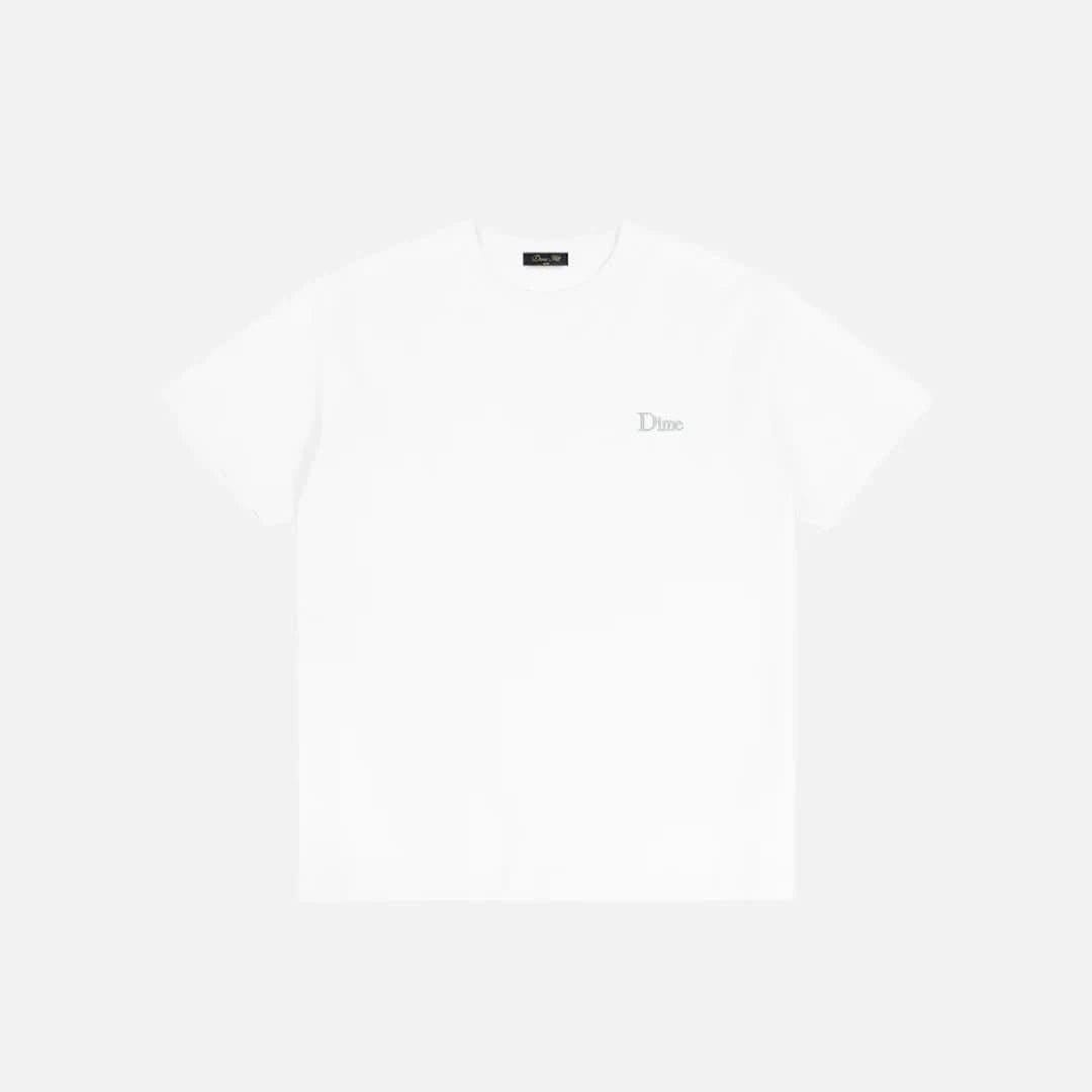 Dime MTL Classic Small Logo Tee – White