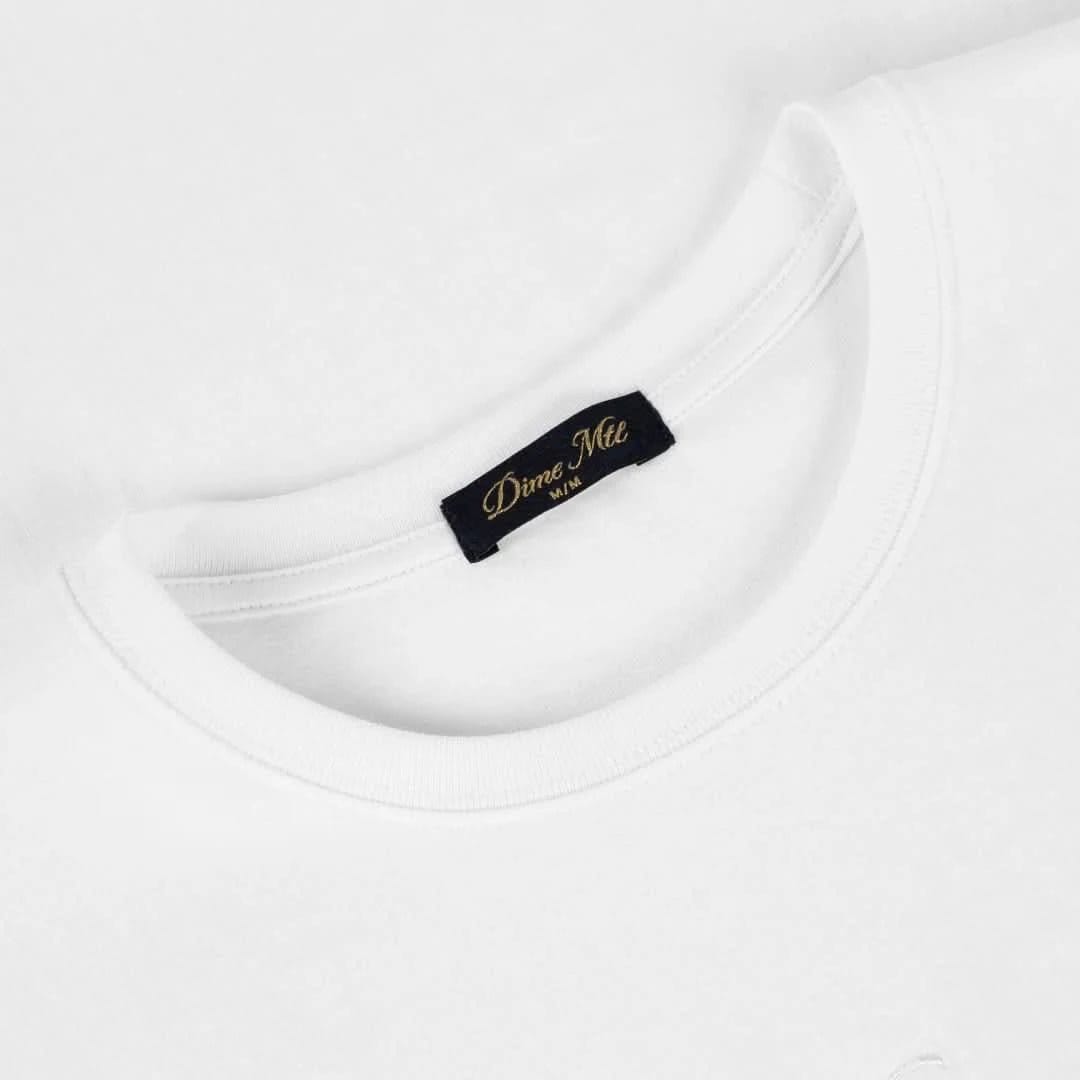 Dime MTL Classic Small Logo Tee – White