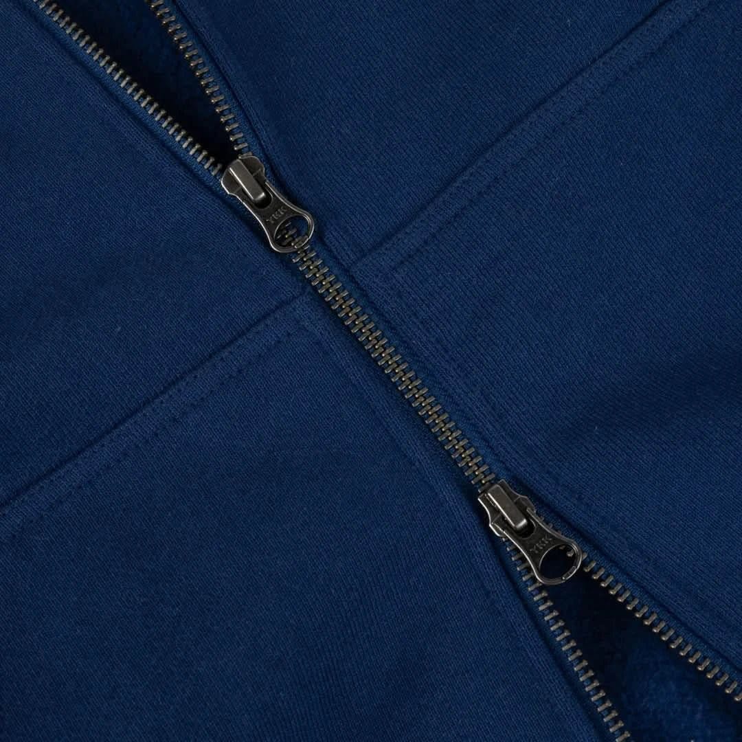 Dime MTL Small Logo Zip Hoodie – Navy