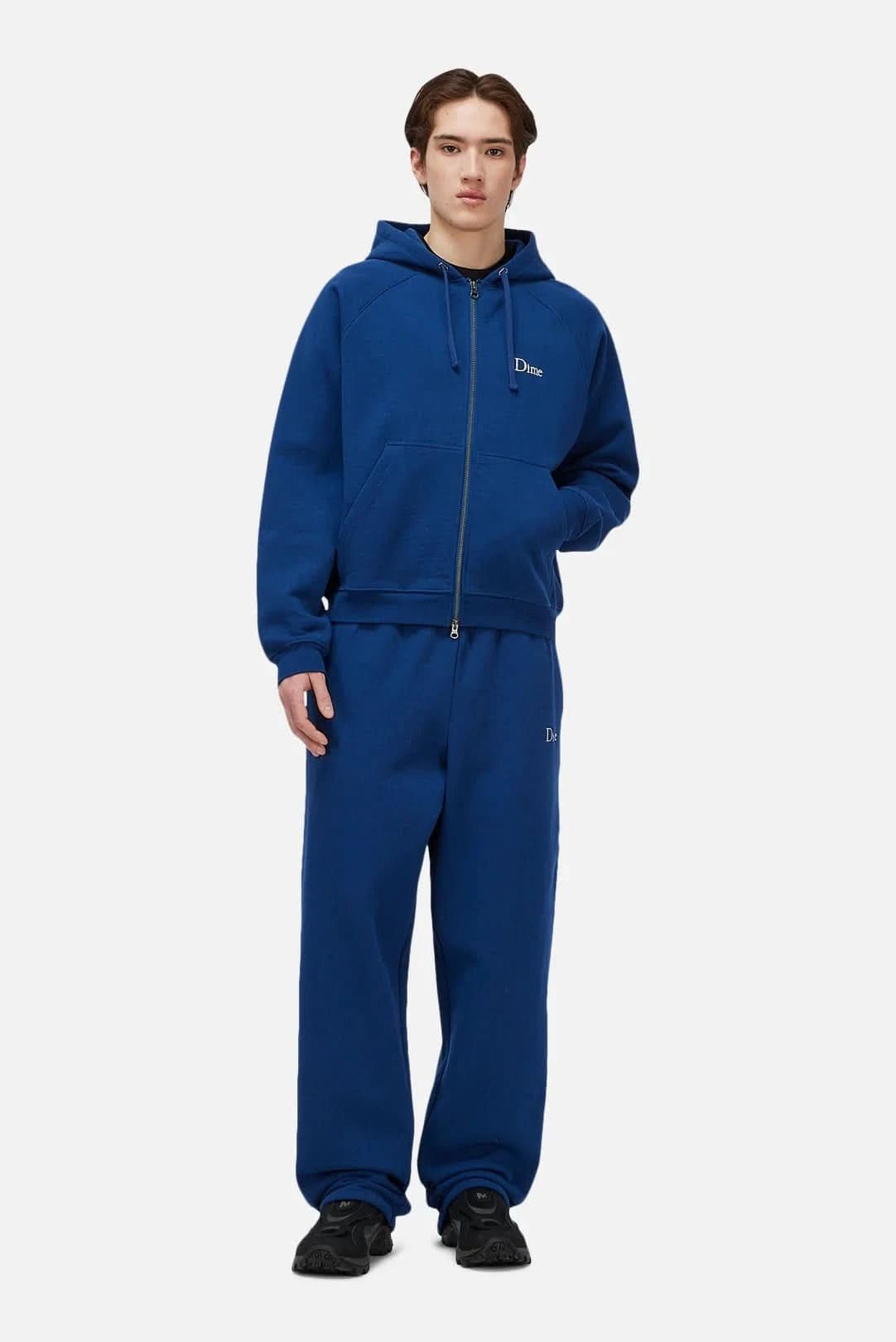 Dime MTL Small Logo Zip Hoodie – Navy