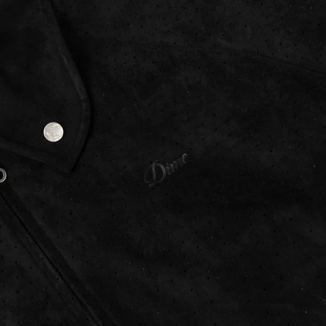 Dime MTL Perforated Faux Suede Jacket – Black