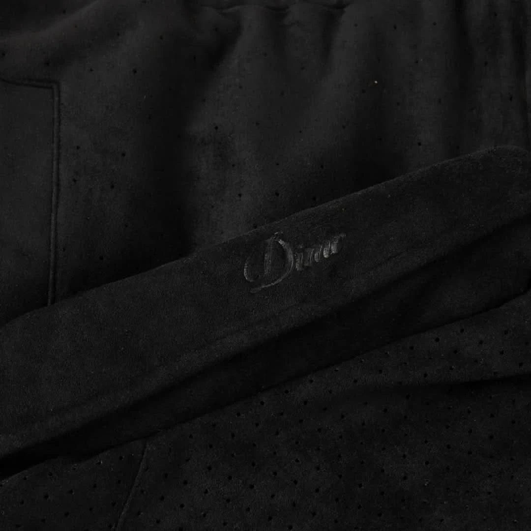 Dime MTL Perforated Faux Suede Jacket – Black