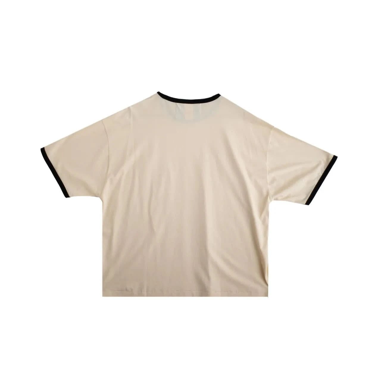 Jungles Jungles F*ck All To Do Ringer Tee – Cream/Black